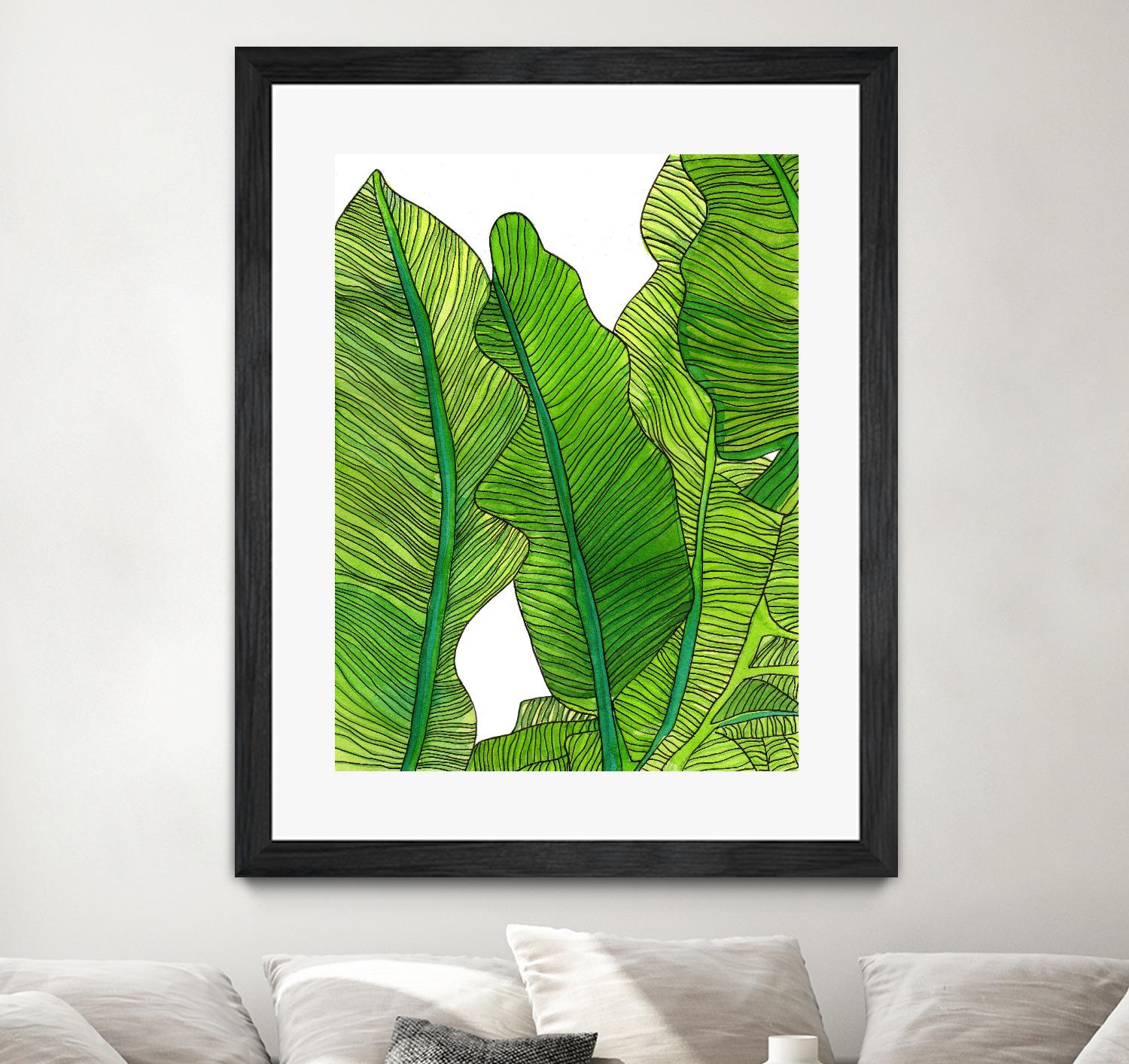 Jungle Leaves by Jen Bucheli on GIANT ART - floral leaves