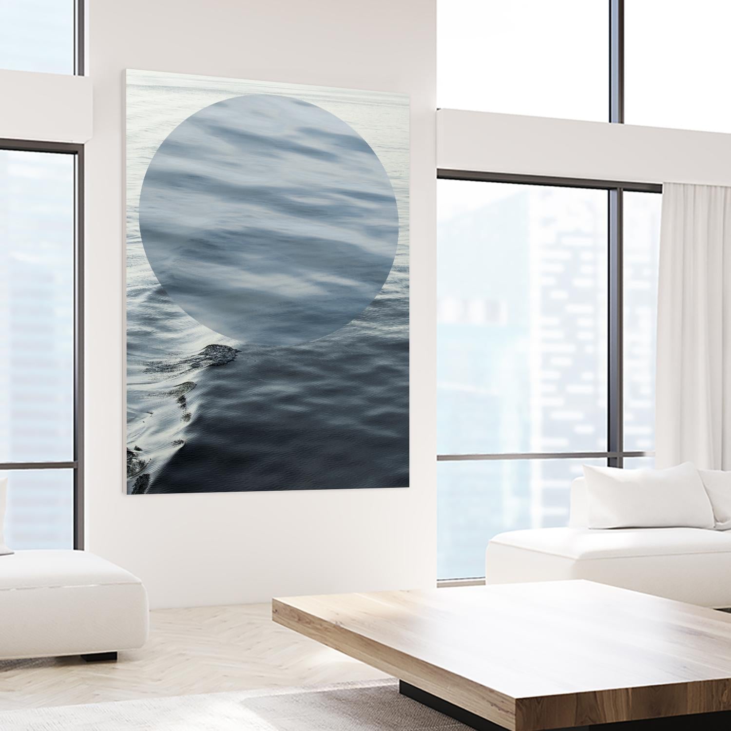 Round Geometric by Aaron Matheson on GIANT ART - grey photo art