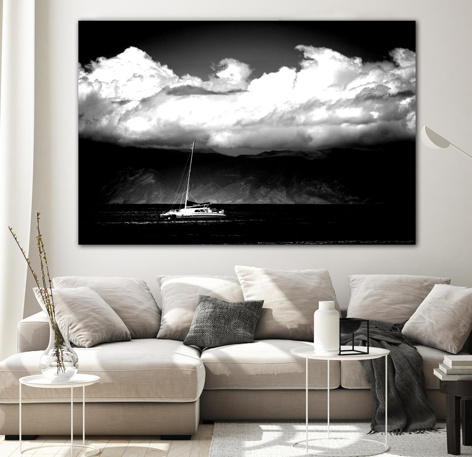 Cotton Skies by Aaron Matheson on GIANT ART - white nautical