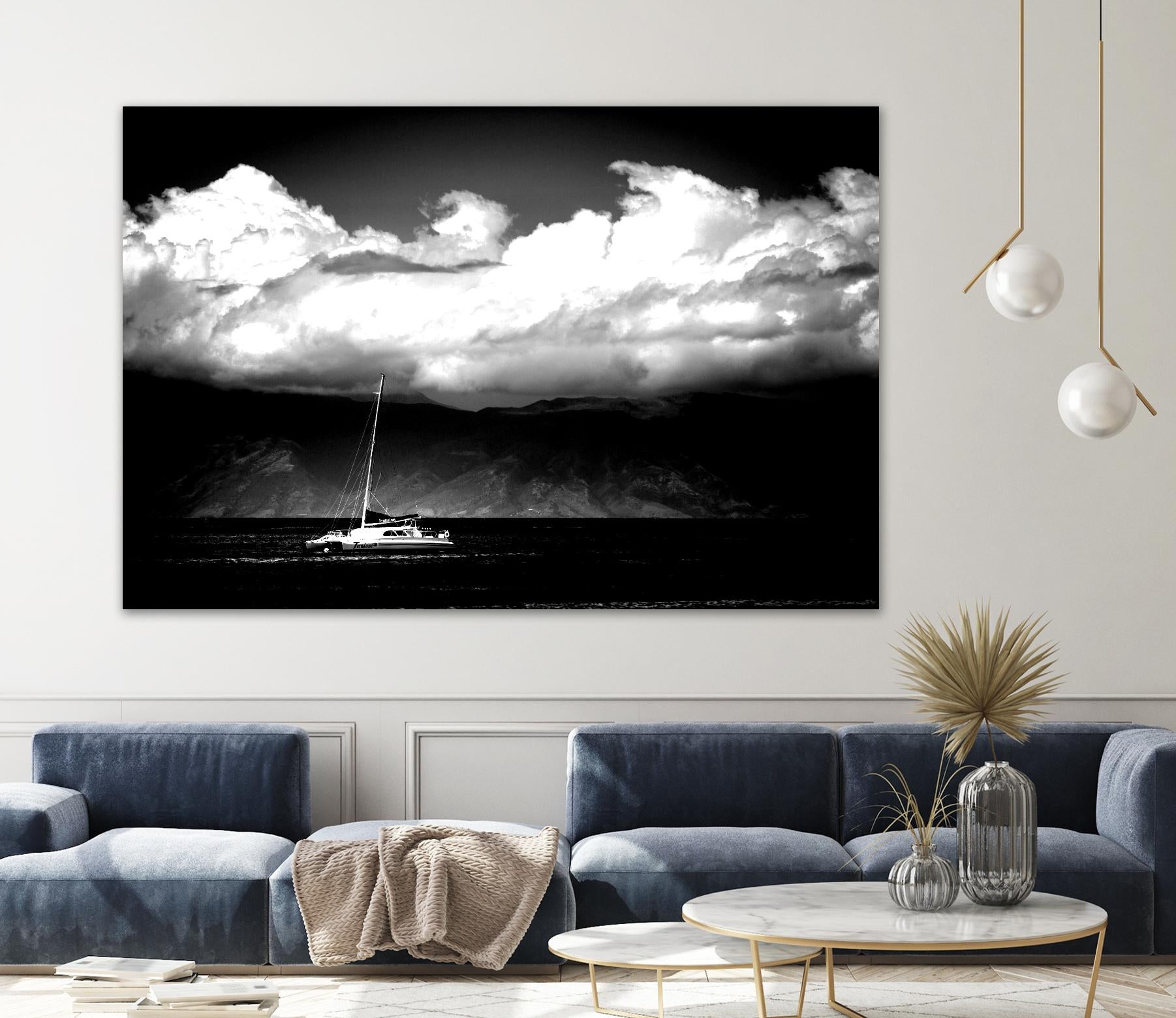 Cotton Skies by Aaron Matheson on GIANT ART - white nautical