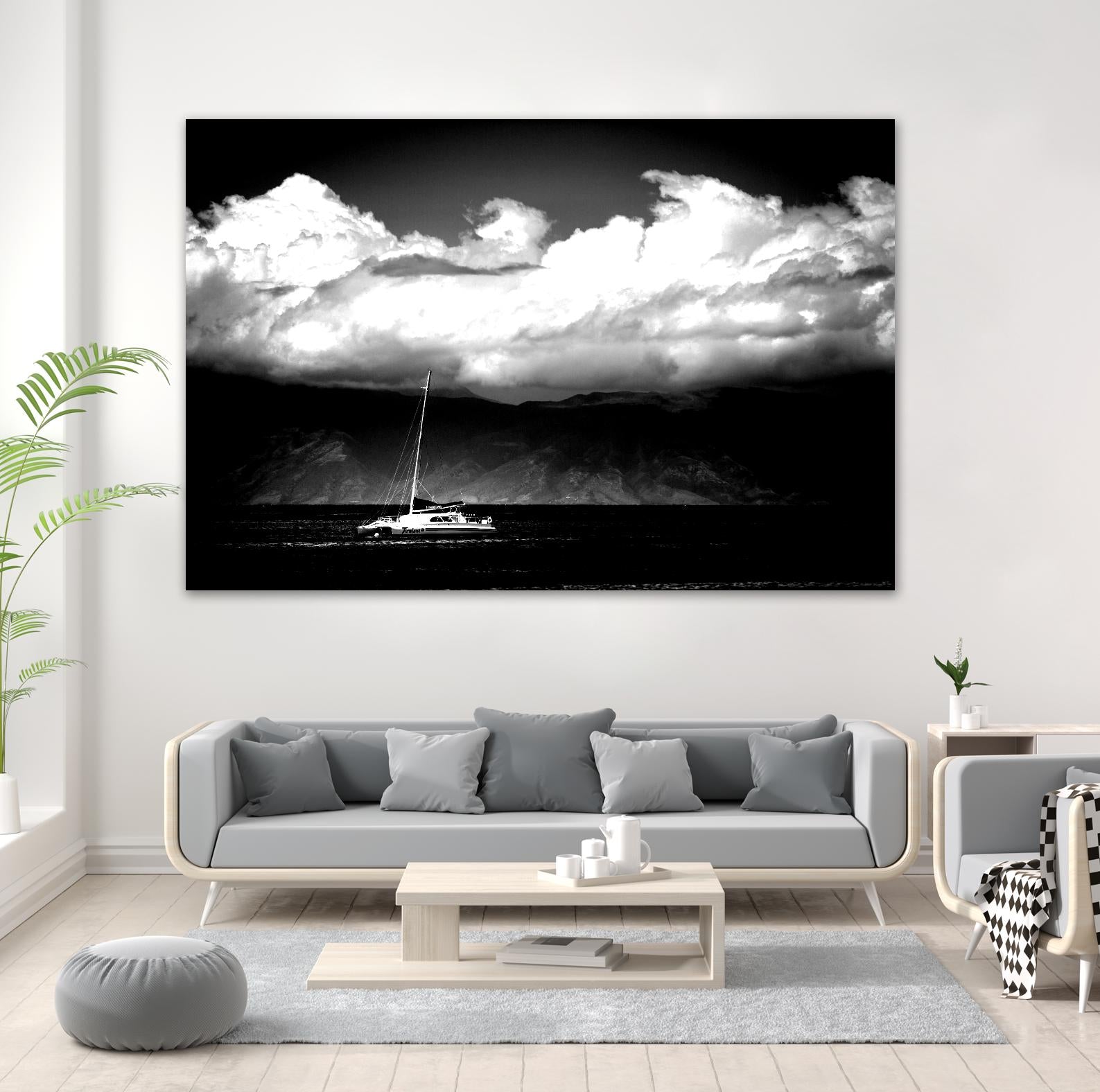 Cotton Skies by Aaron Matheson on GIANT ART - white nautical