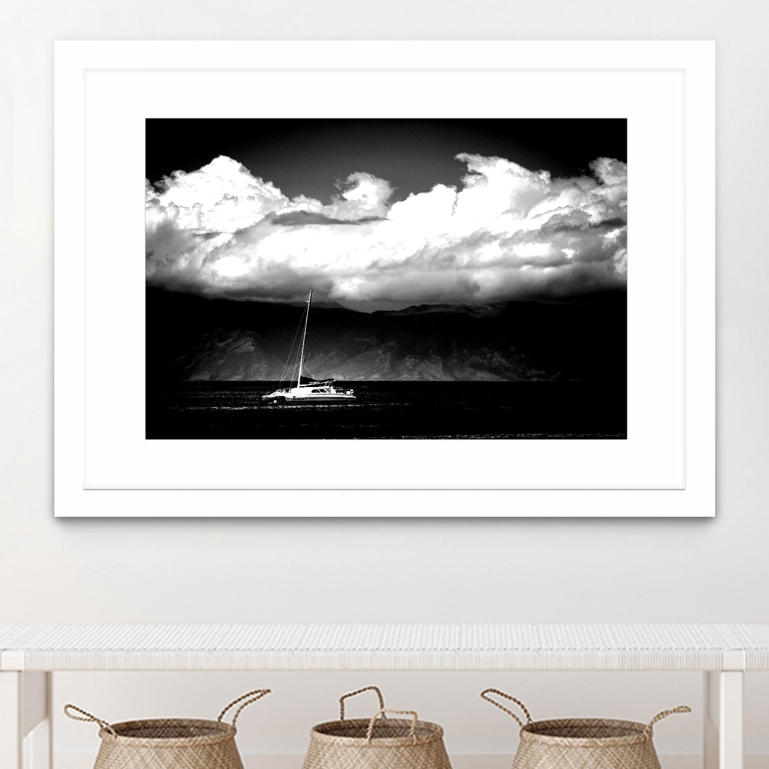 Cotton Skies by Aaron Matheson on GIANT ART - white nautical