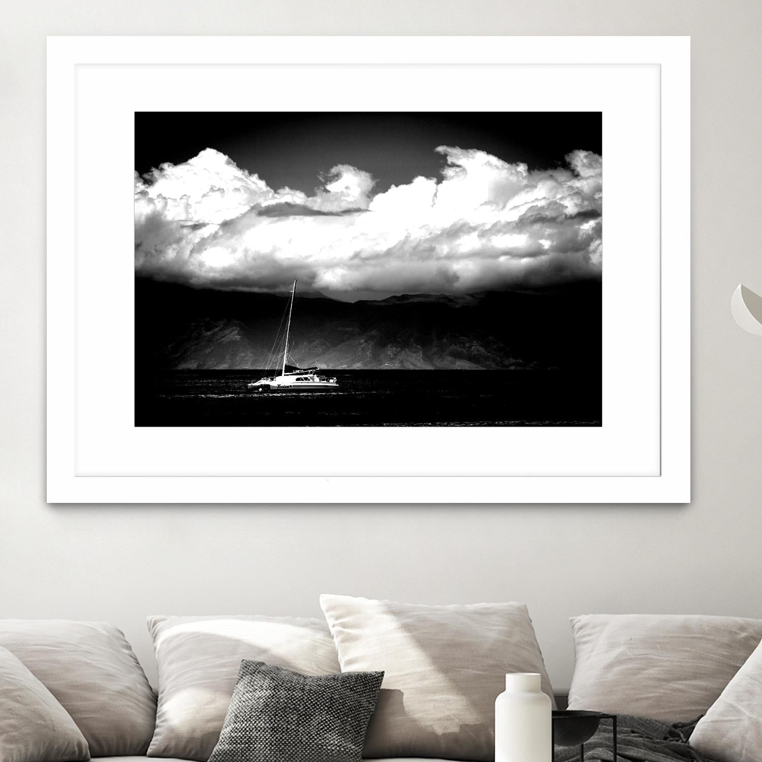 Cotton Skies by Aaron Matheson on GIANT ART - white nautical