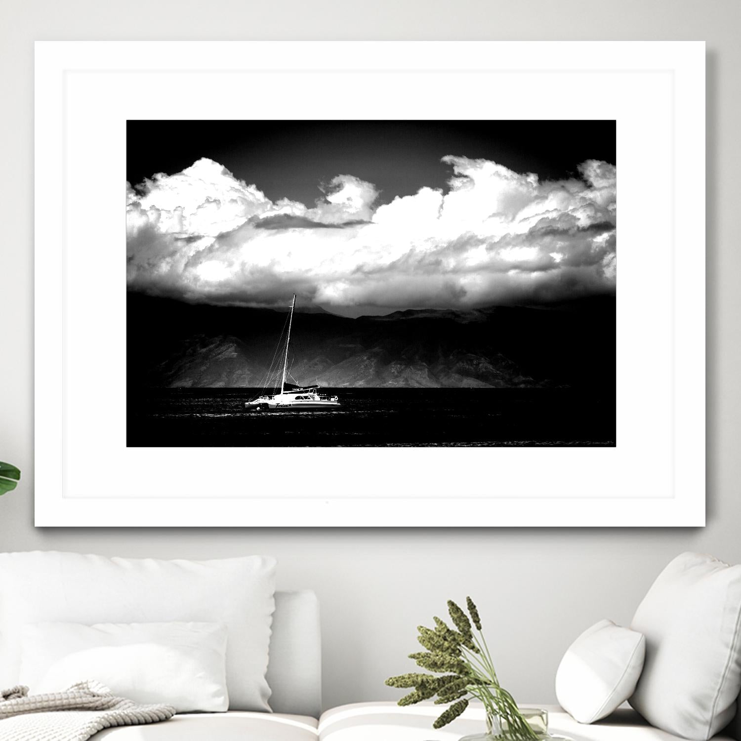 Cotton Skies by Aaron Matheson on GIANT ART - white nautical
