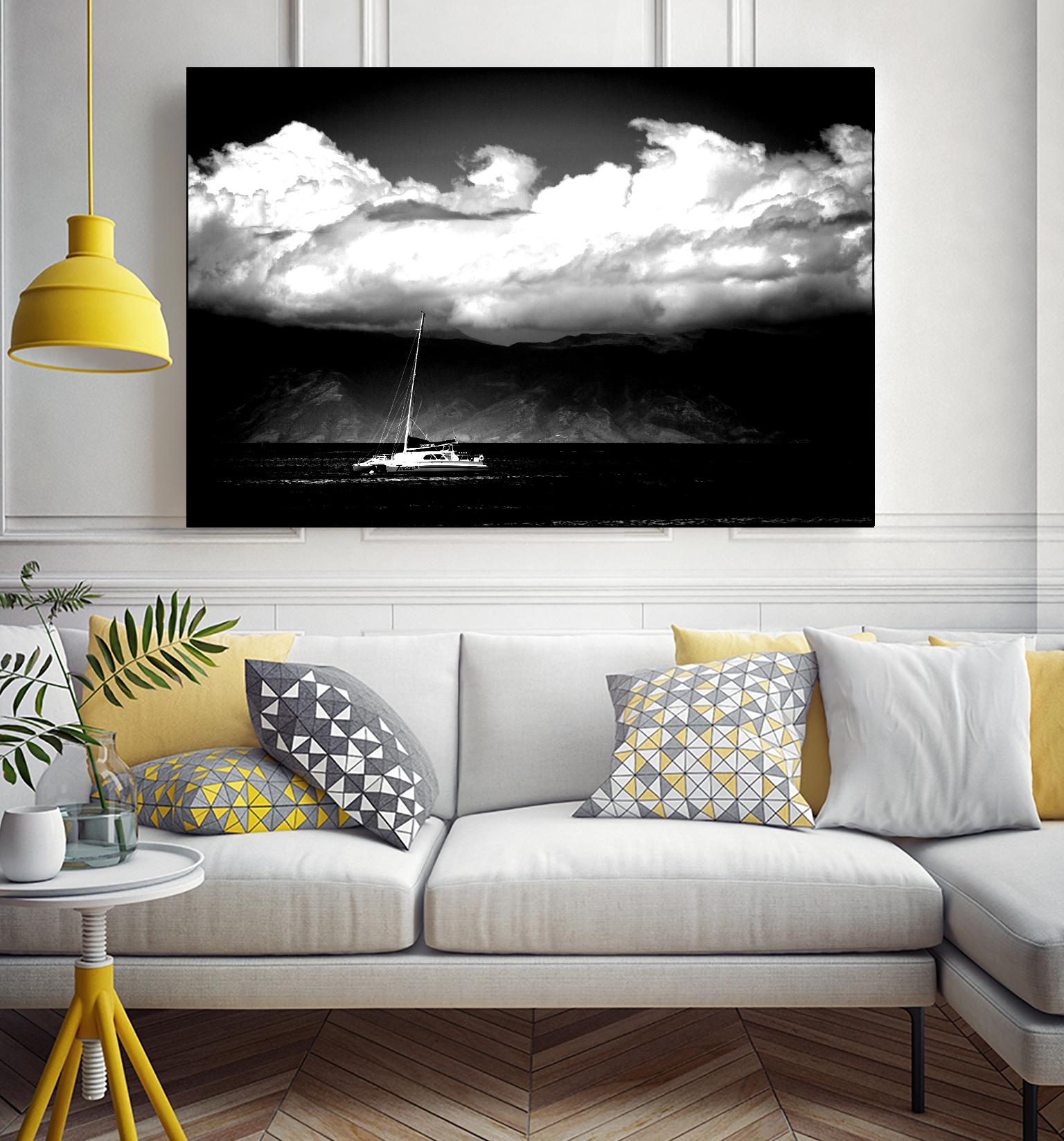 Cotton Skies by Aaron Matheson on GIANT ART - white nautical
