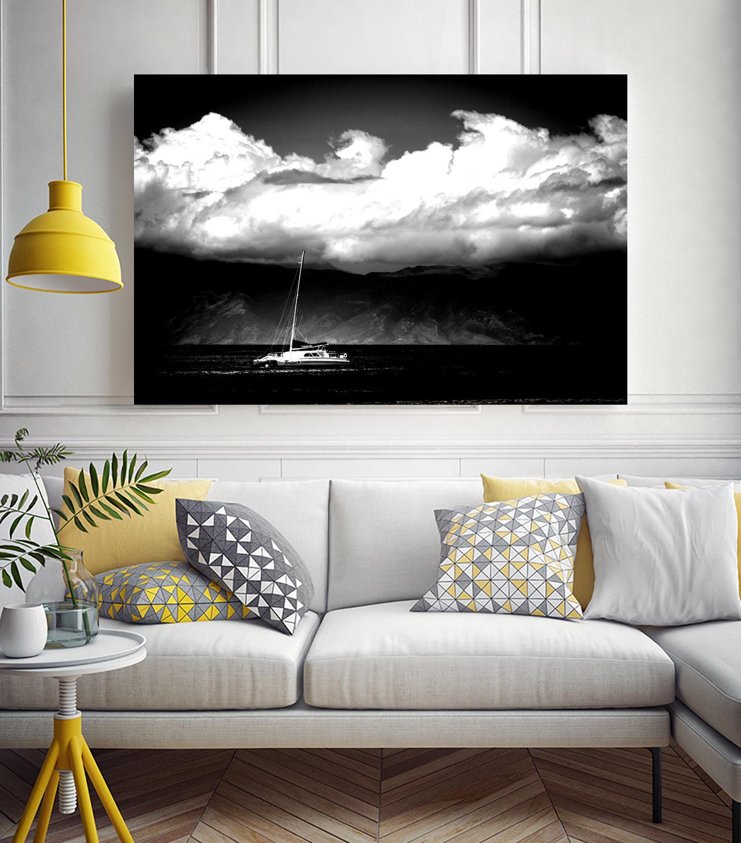 Cotton Skies by Aaron Matheson on GIANT ART - white nautical