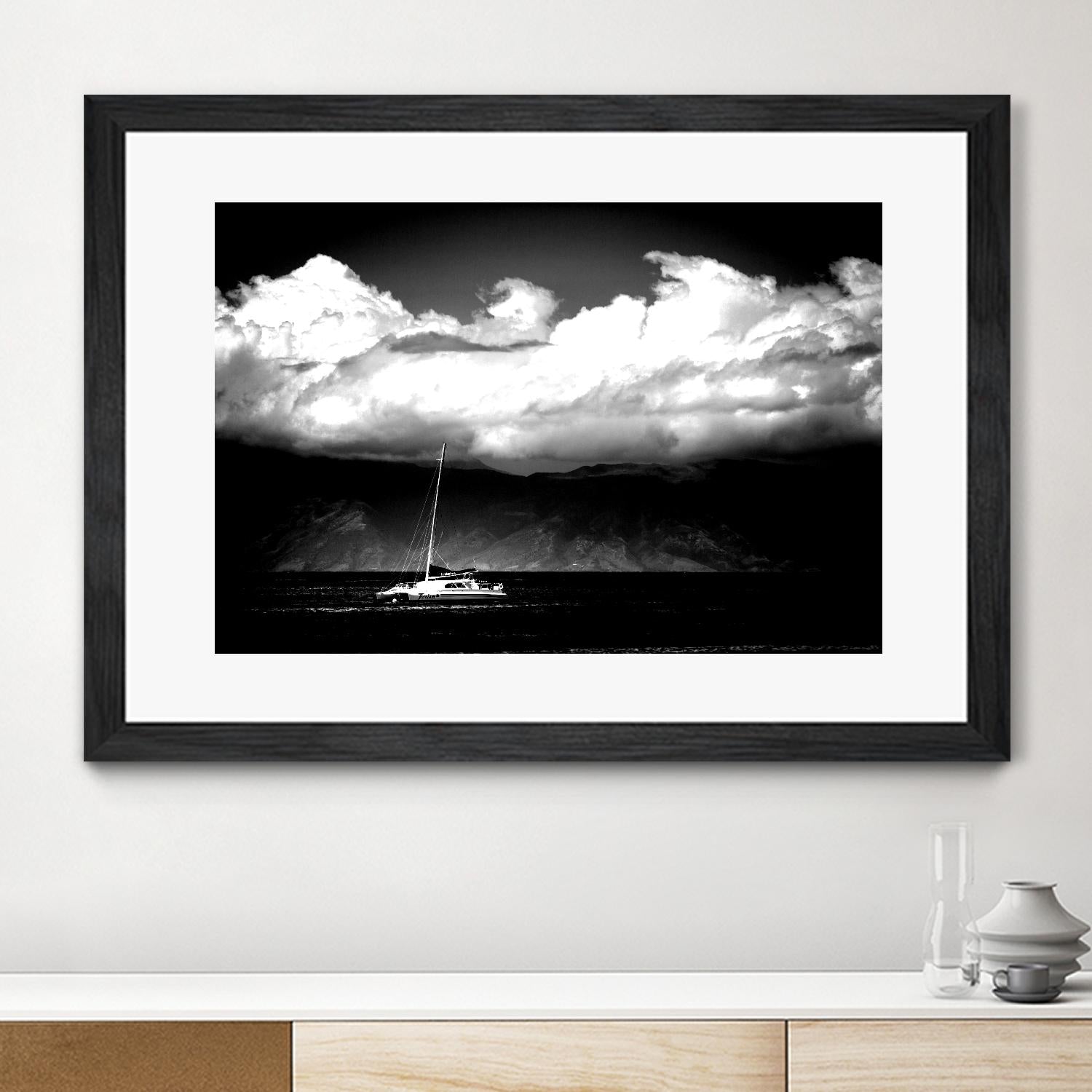 Cotton Skies by Aaron Matheson on GIANT ART - white nautical