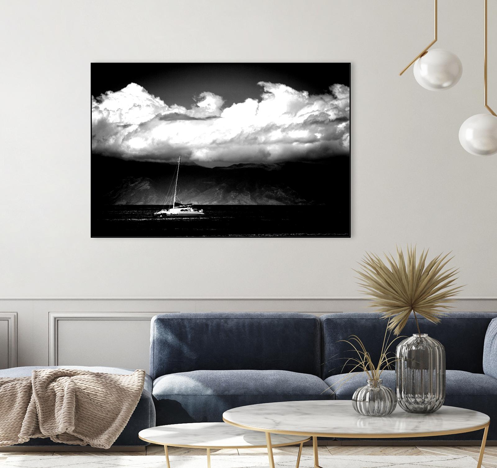 Cotton Skies by Aaron Matheson on GIANT ART - white nautical