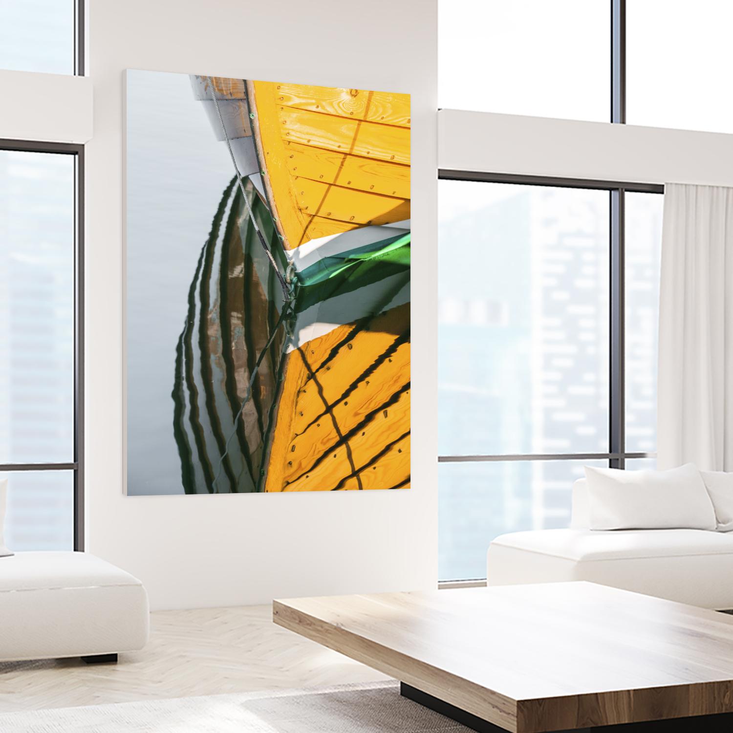 Reflections in Yellow by Melissa McClain on GIANT ART - blue photo art