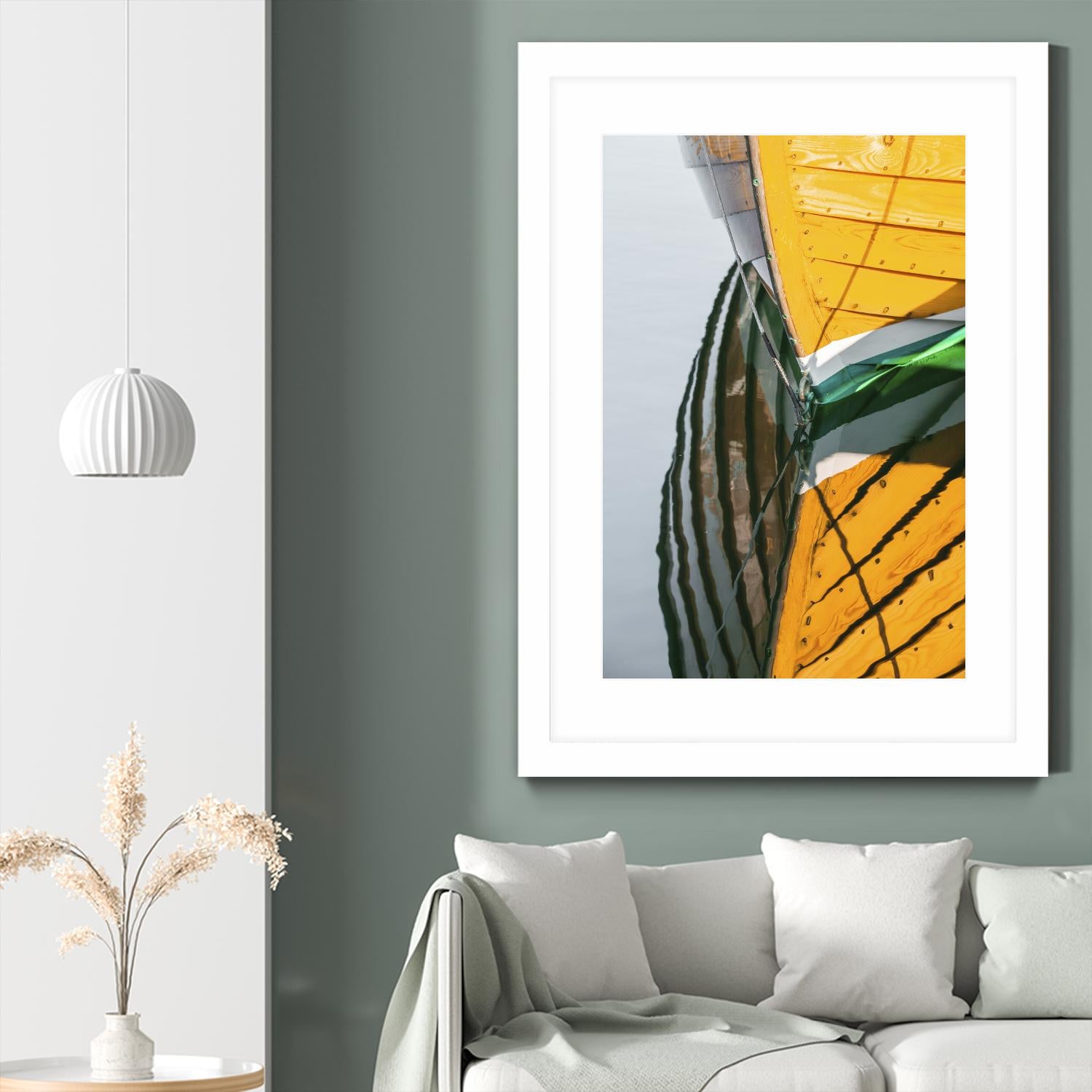 Reflections in Yellow by Melissa McClain on GIANT ART - blue photo art