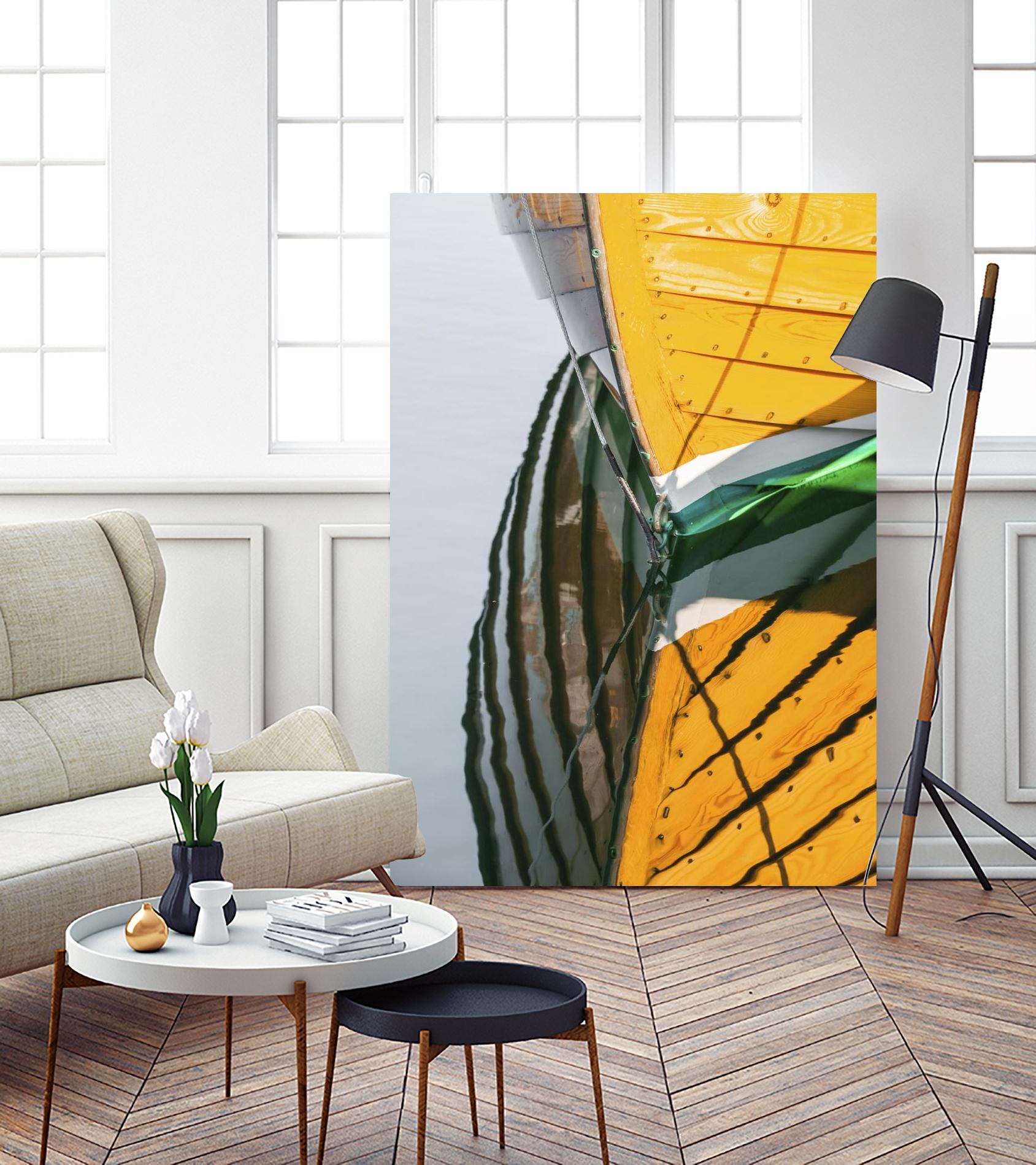 Reflections in Yellow by Melissa McClain on GIANT ART - blue photo art