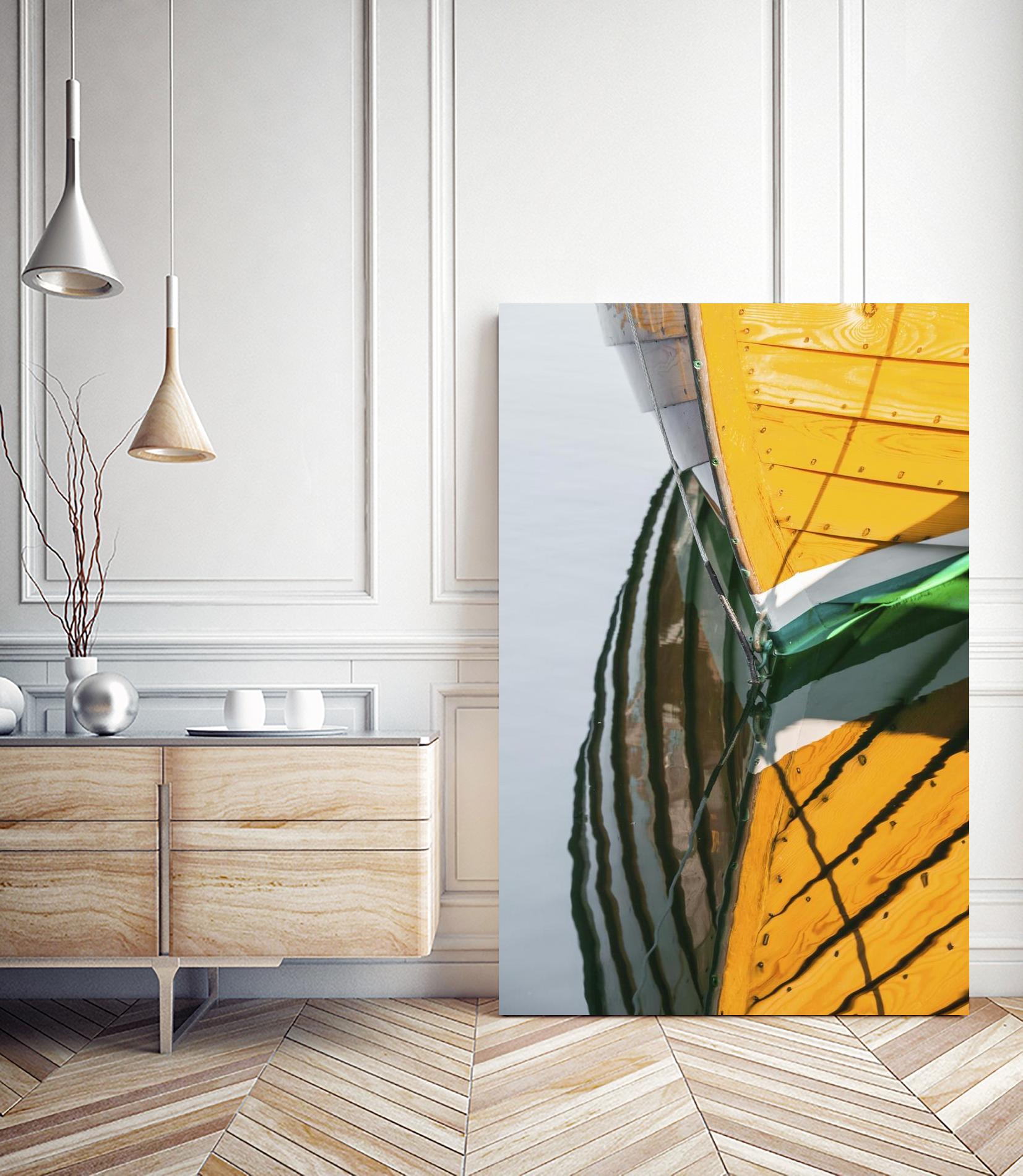 Reflections in Yellow by Melissa McClain on GIANT ART - blue photo art