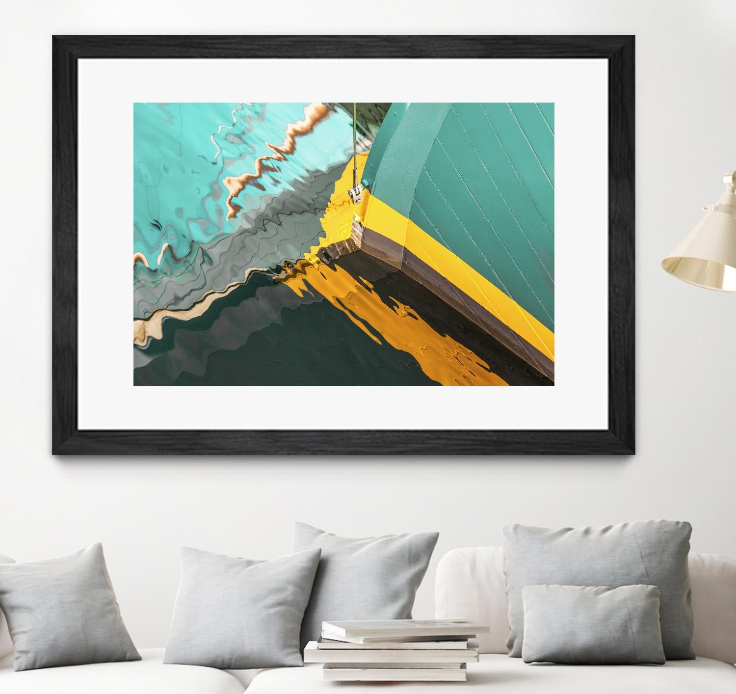 Teal Reflections I by Melissa McClain on GIANT ART - yellow photo art