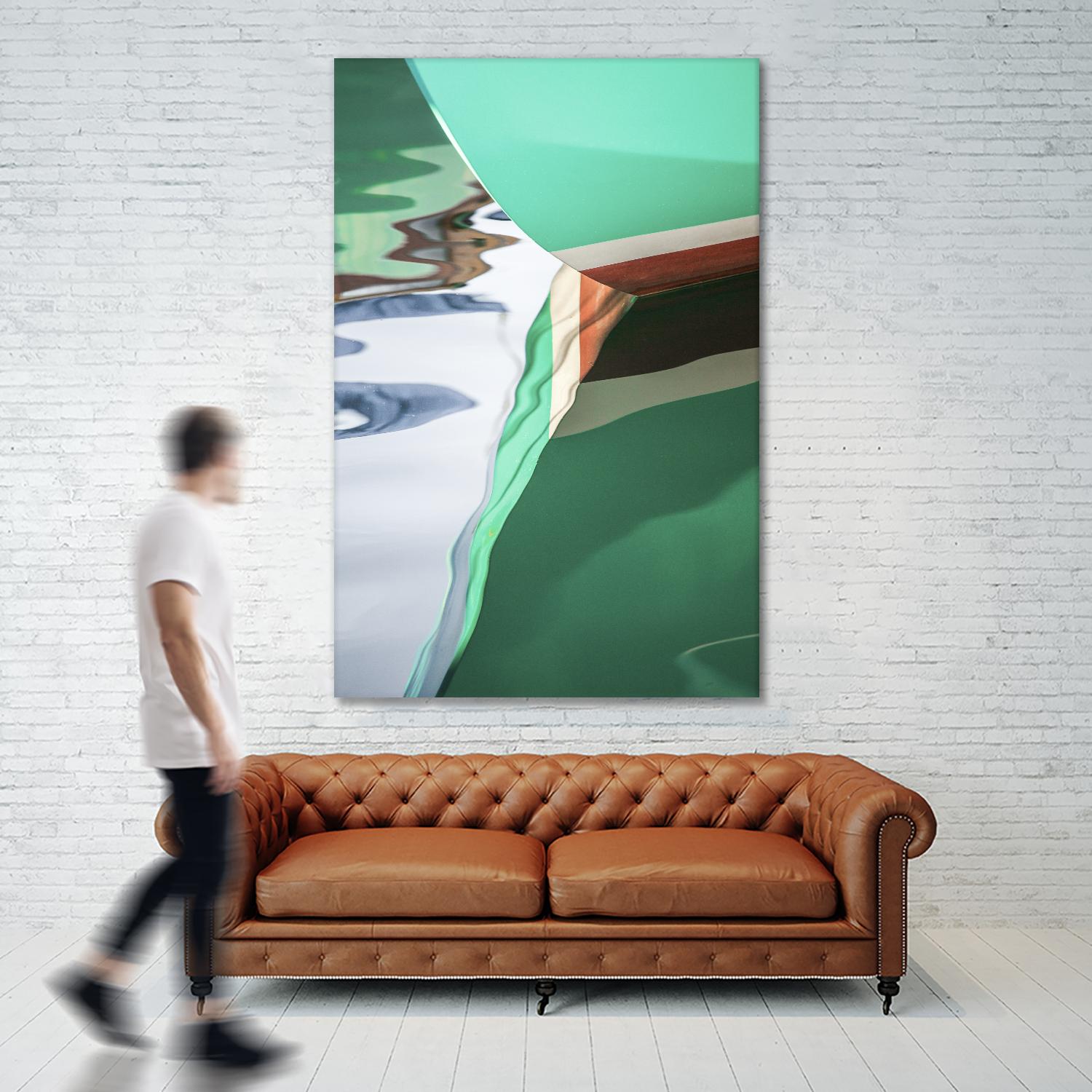 Teal Reflections II by Melissa McClain on GIANT ART - brown photo art