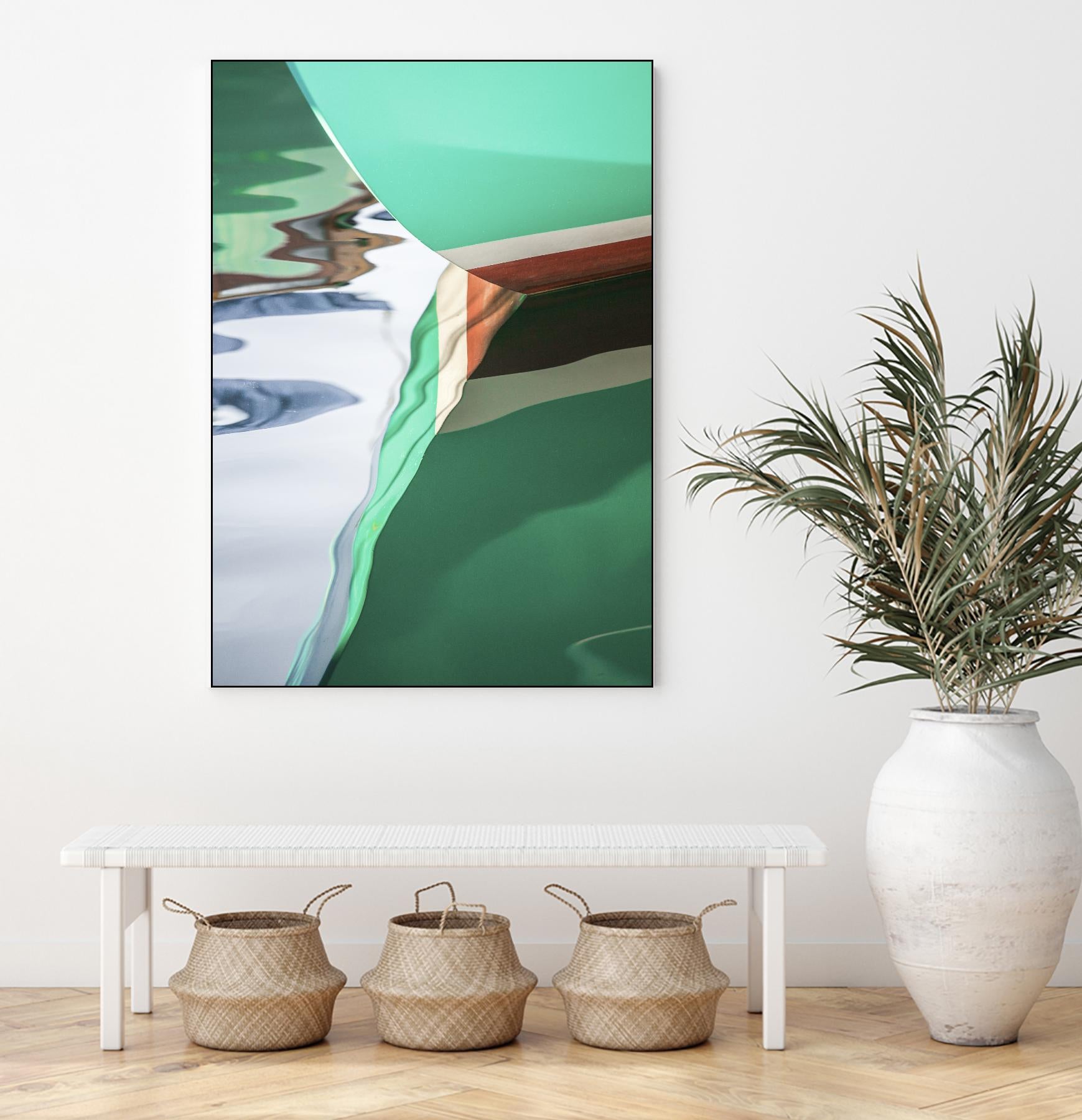 Teal Reflections II by Melissa McClain on GIANT ART - brown photo art