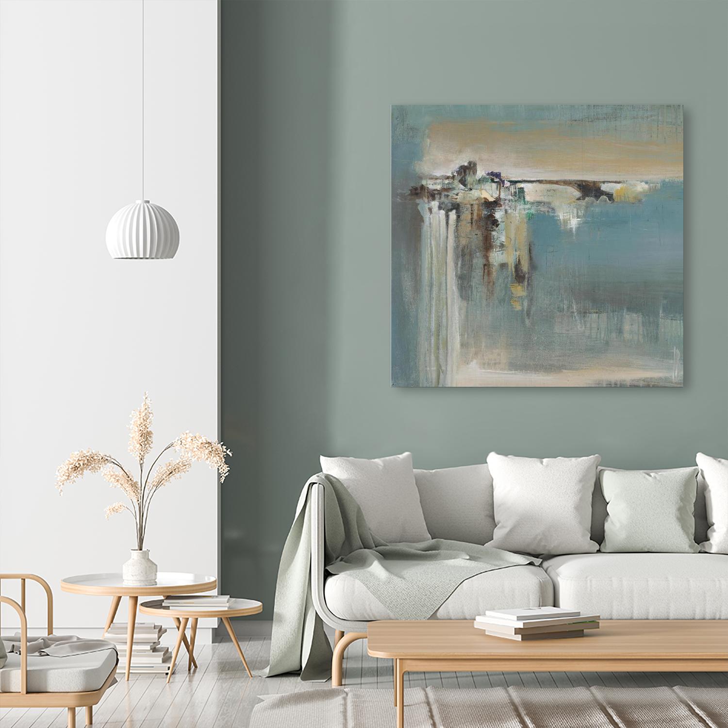 Fragmented Fields by Terri Burris on GIANT ART - grey abstract