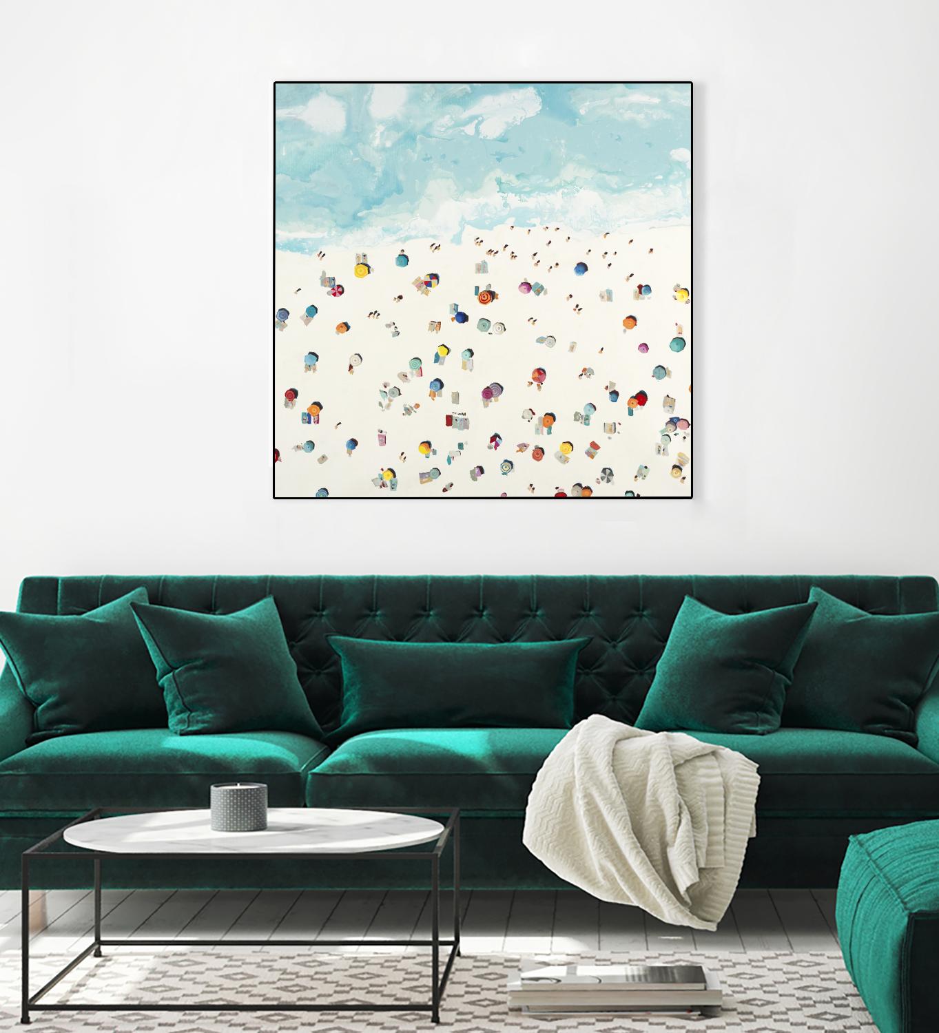 Beach Days by Randy Hibberd on GIANT ART - beige sea scene areal view