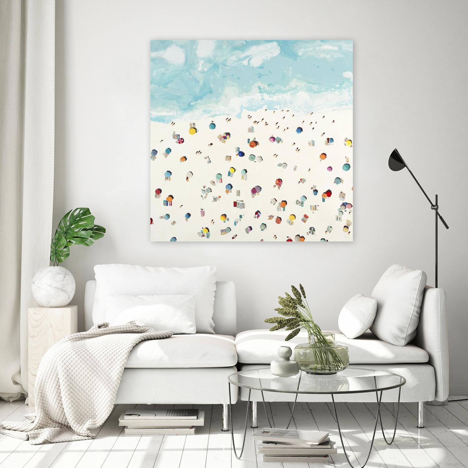Beach Days by Randy Hibberd on GIANT ART - beige sea scene areal view