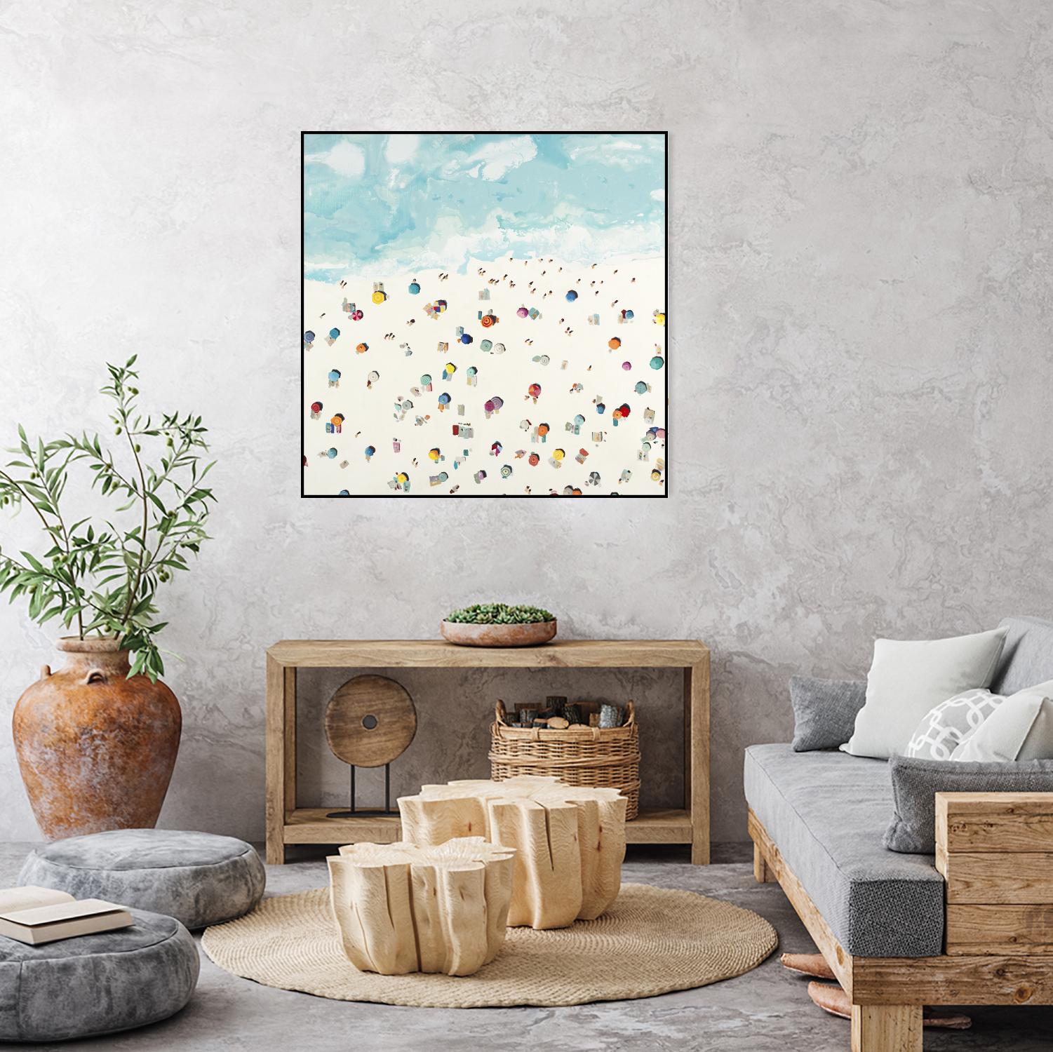 Beach Days by Randy Hibberd on GIANT ART - beige sea scene areal view