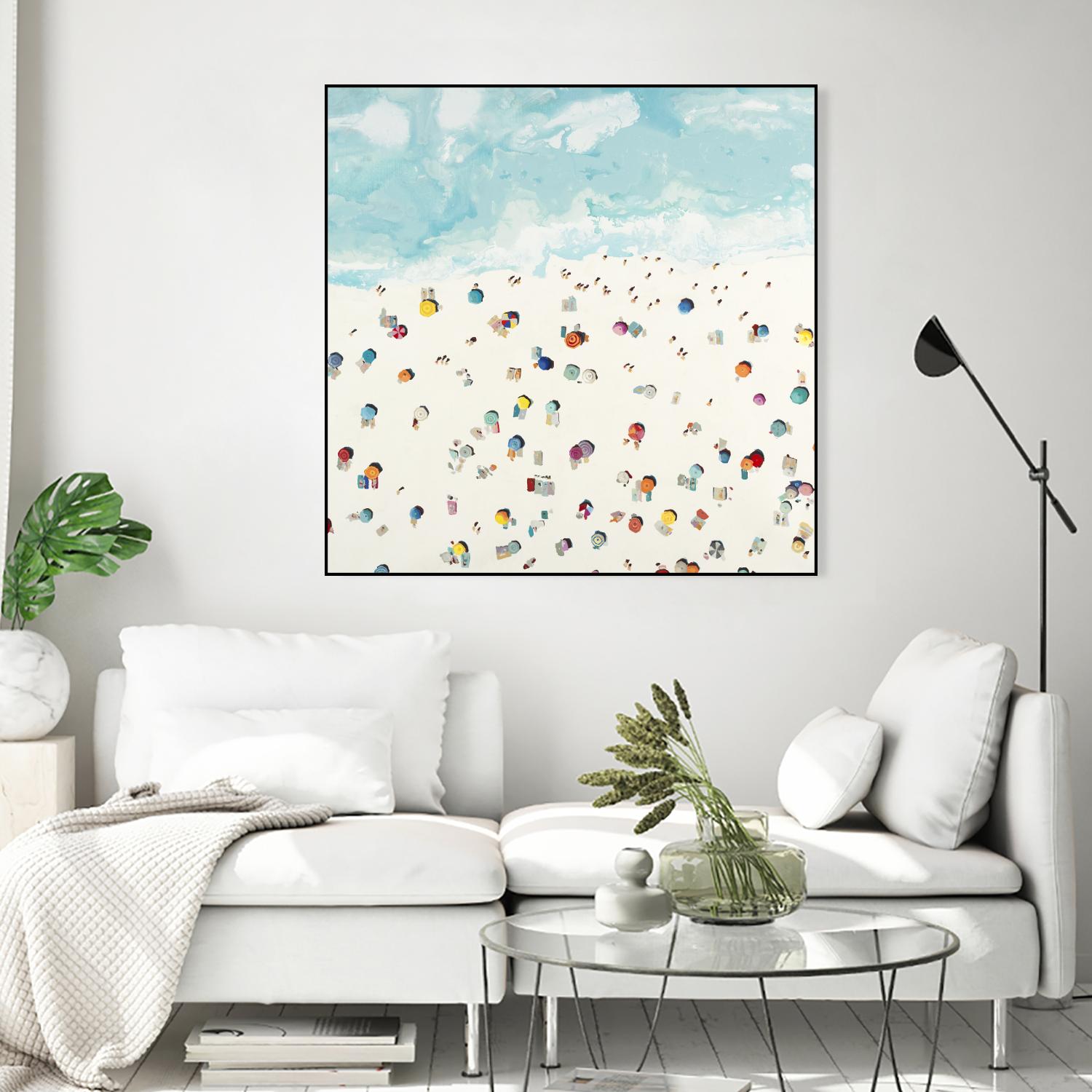 Beach Days by Randy Hibberd on GIANT ART - beige sea scene areal view