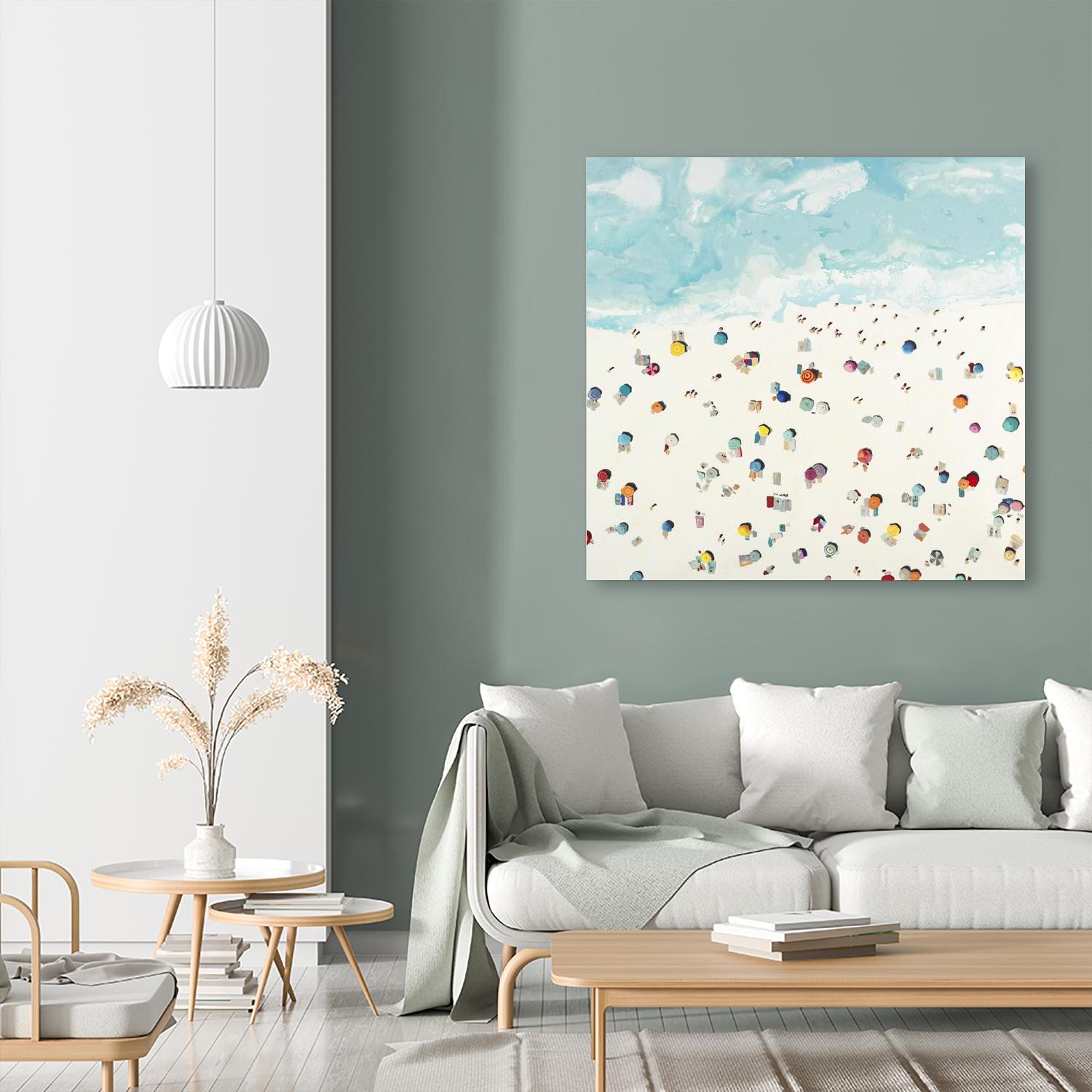 Beach Days by Randy Hibberd on GIANT ART - beige sea scene areal view