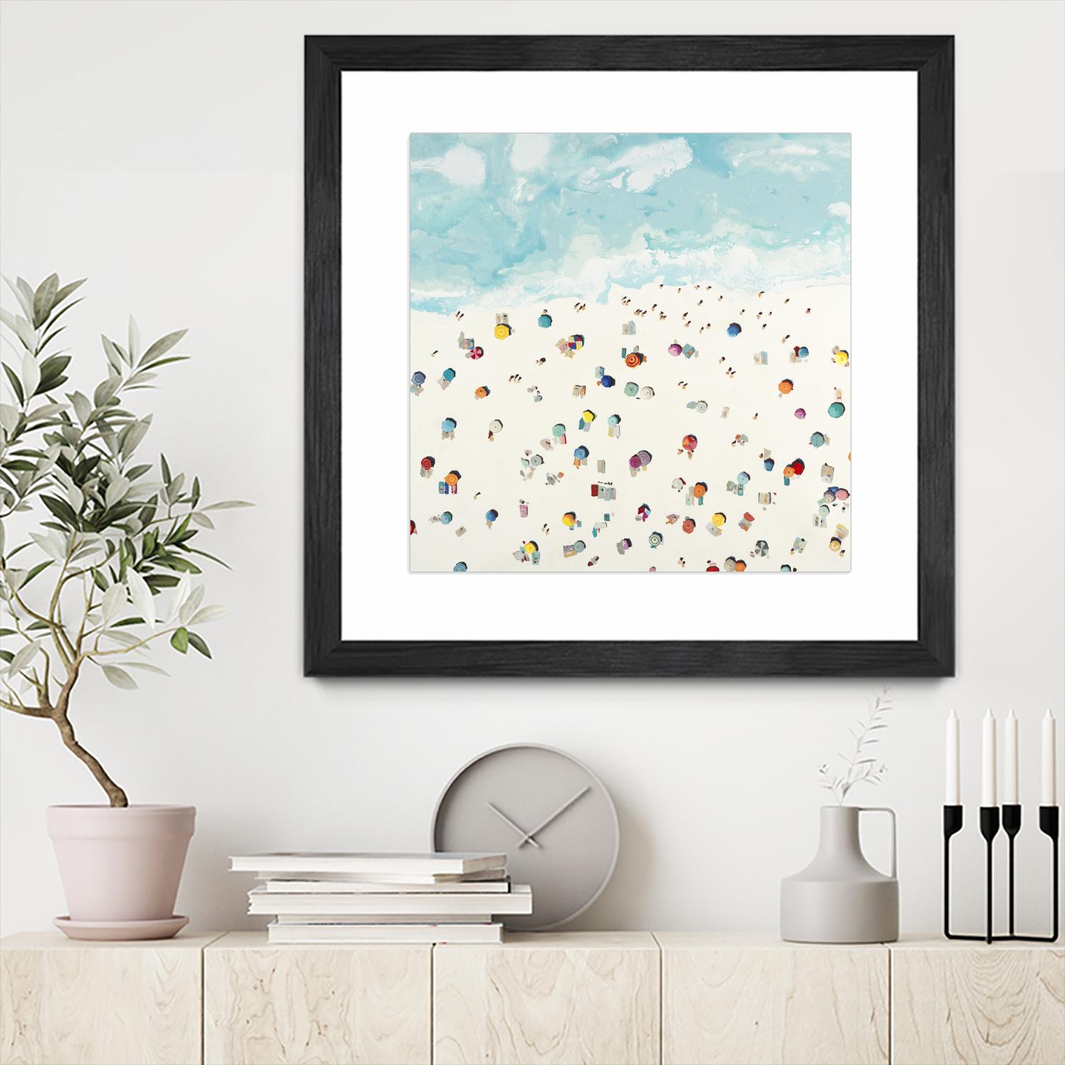 Beach Days by Randy Hibberd on GIANT ART - beige sea scene areal view