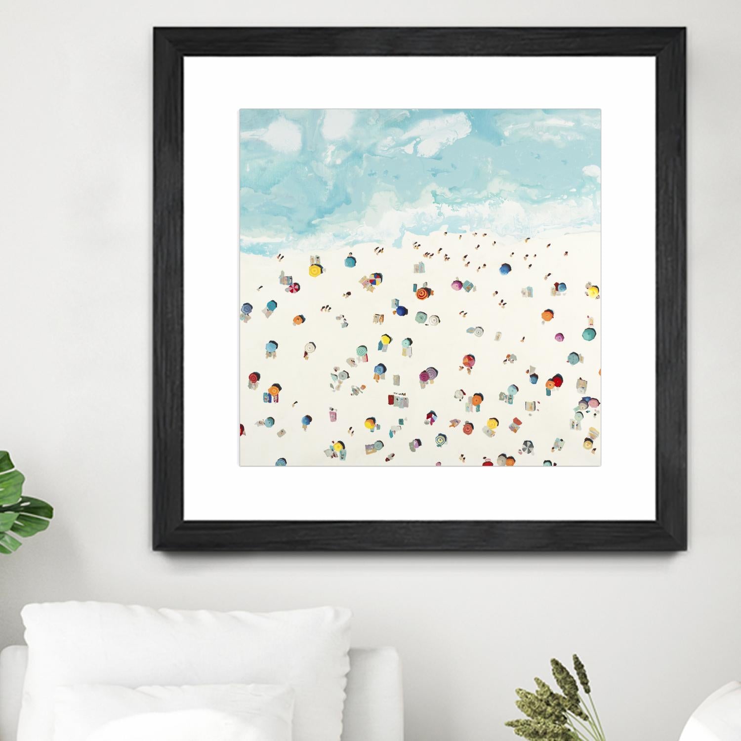 Beach Days by Randy Hibberd on GIANT ART - beige sea scene areal view