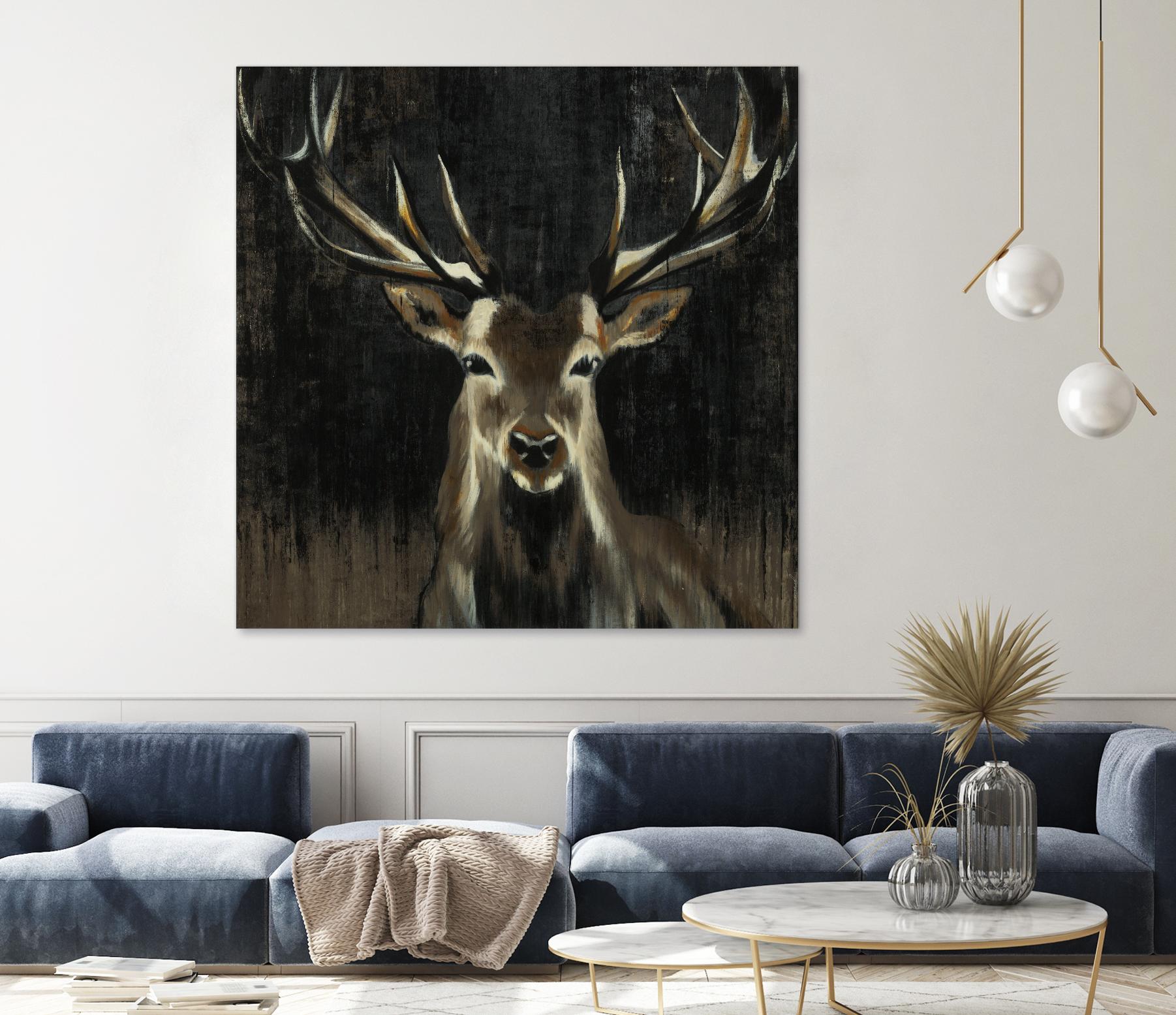 Young Buck by Liz Jardine on GIANT ART - black animals