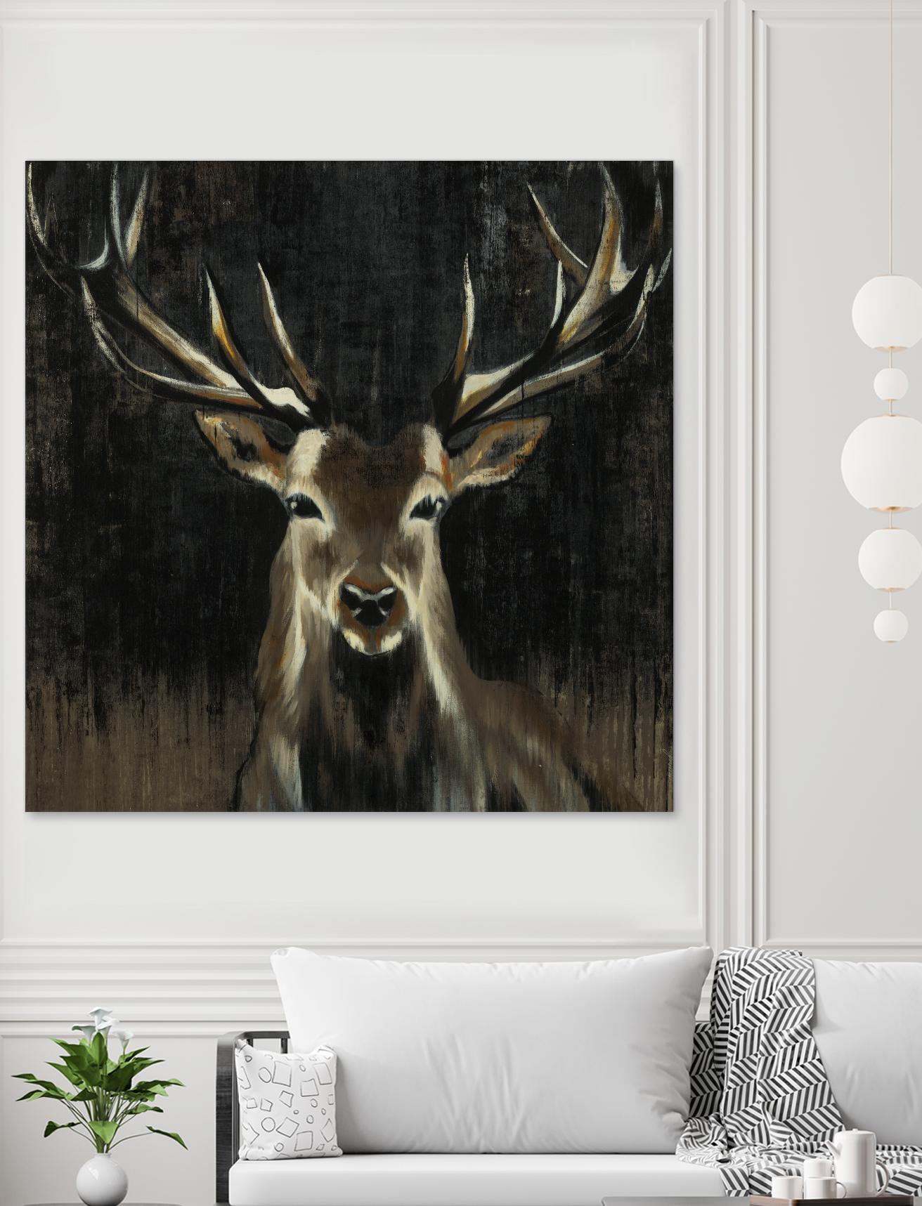 Young Buck by Liz Jardine on GIANT ART - black animals