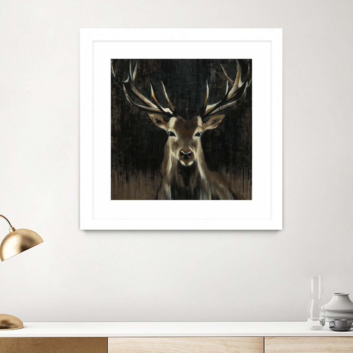 Young Buck by Liz Jardine on GIANT ART - black animals