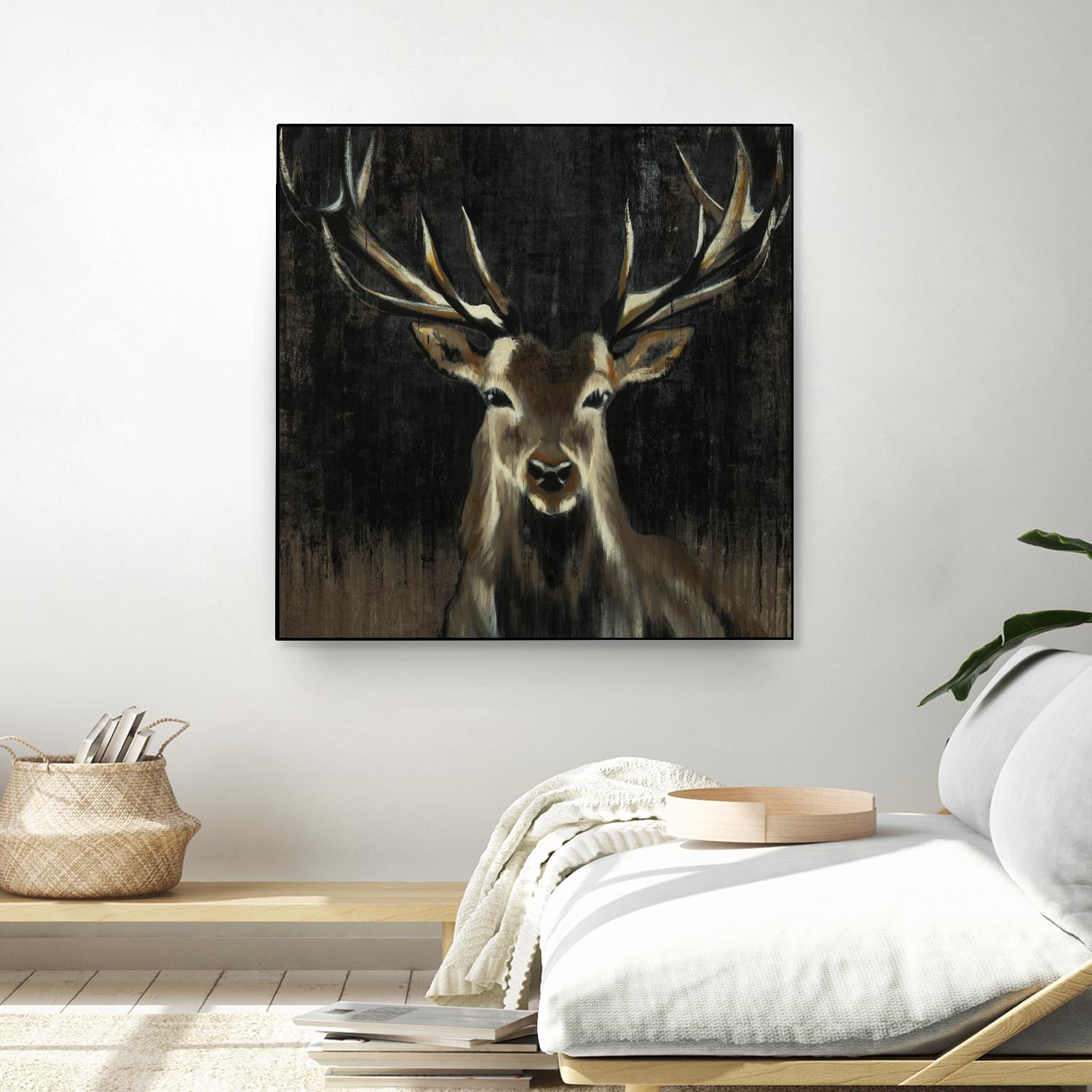 Young Buck by Liz Jardine on GIANT ART - black animals