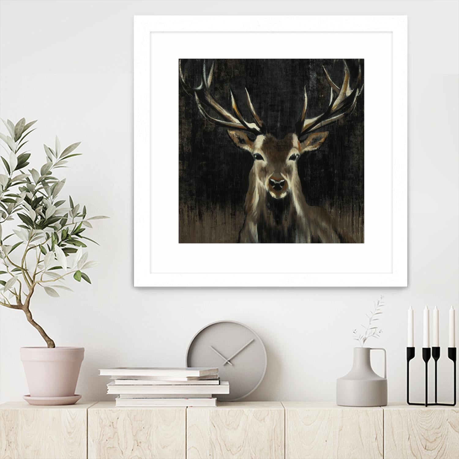 Young Buck by Liz Jardine on GIANT ART - black animals