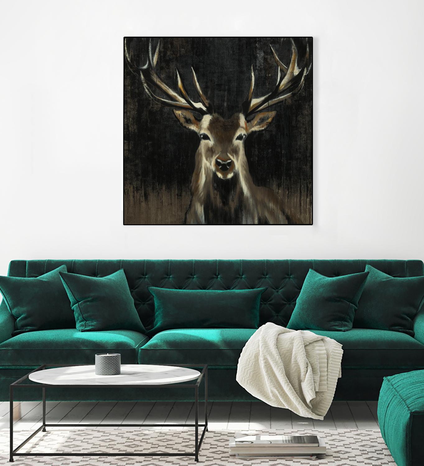 Young Buck by Liz Jardine on GIANT ART - black animals