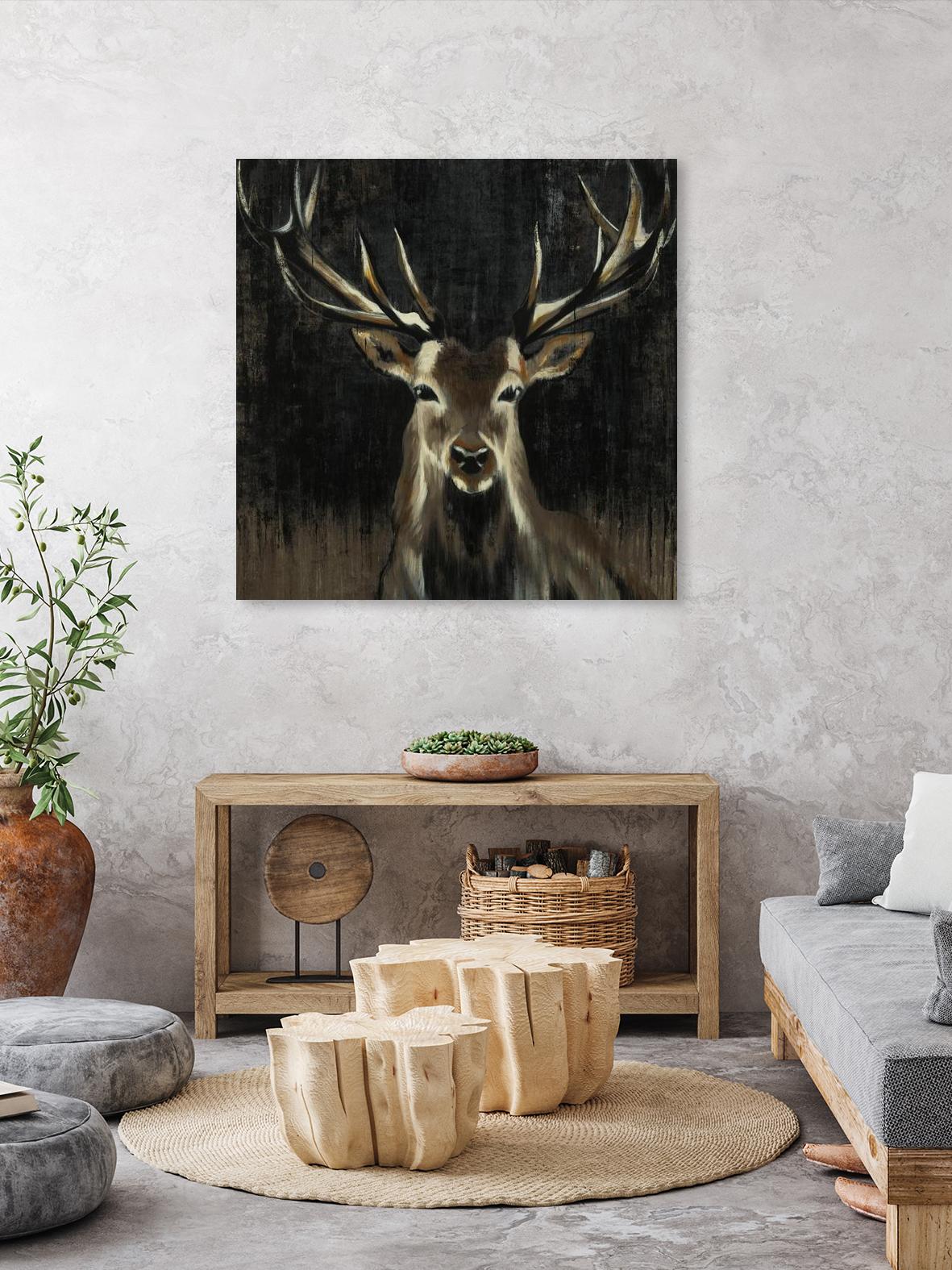 Young Buck by Liz Jardine on GIANT ART - black animals
