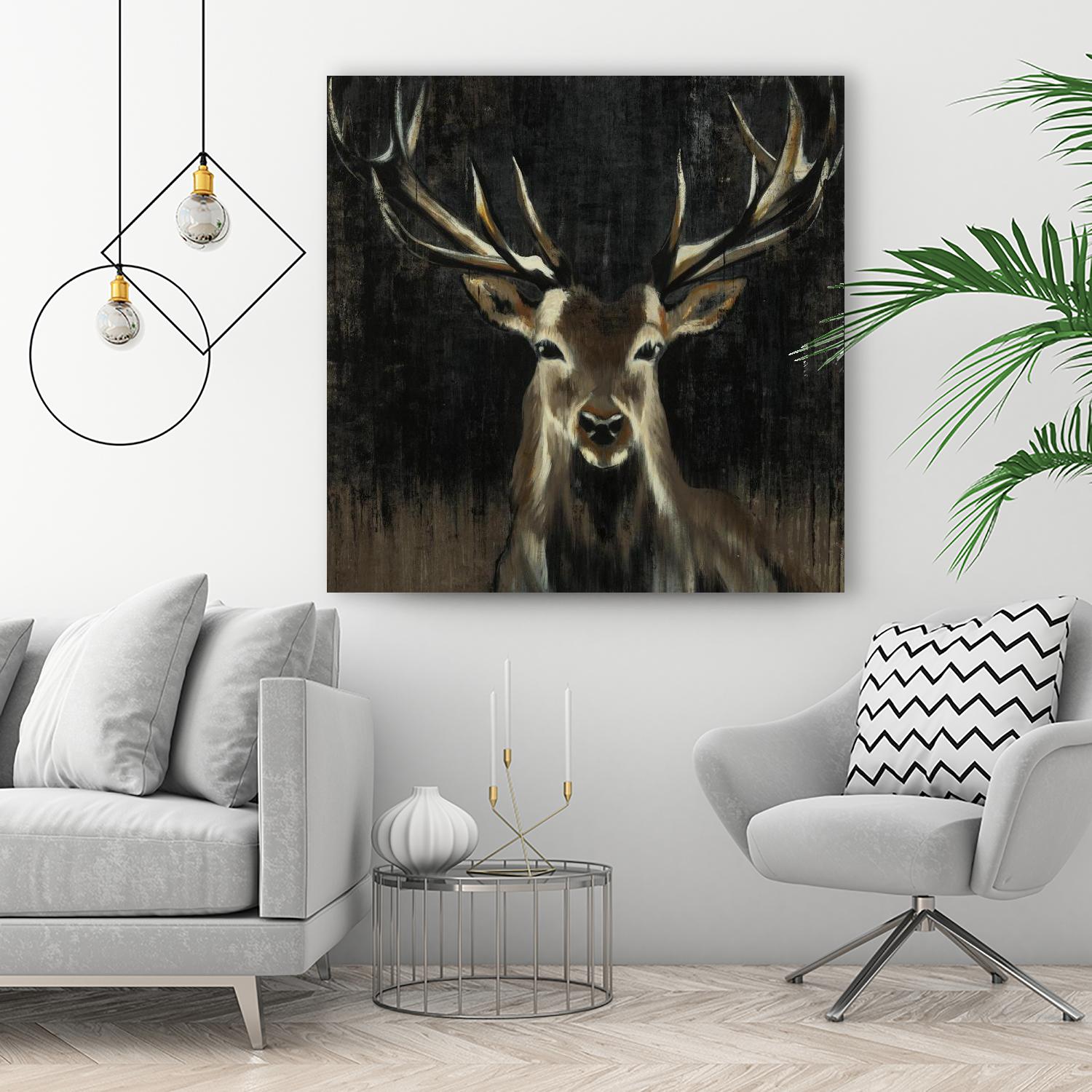 Young Buck by Liz Jardine on GIANT ART - black animals