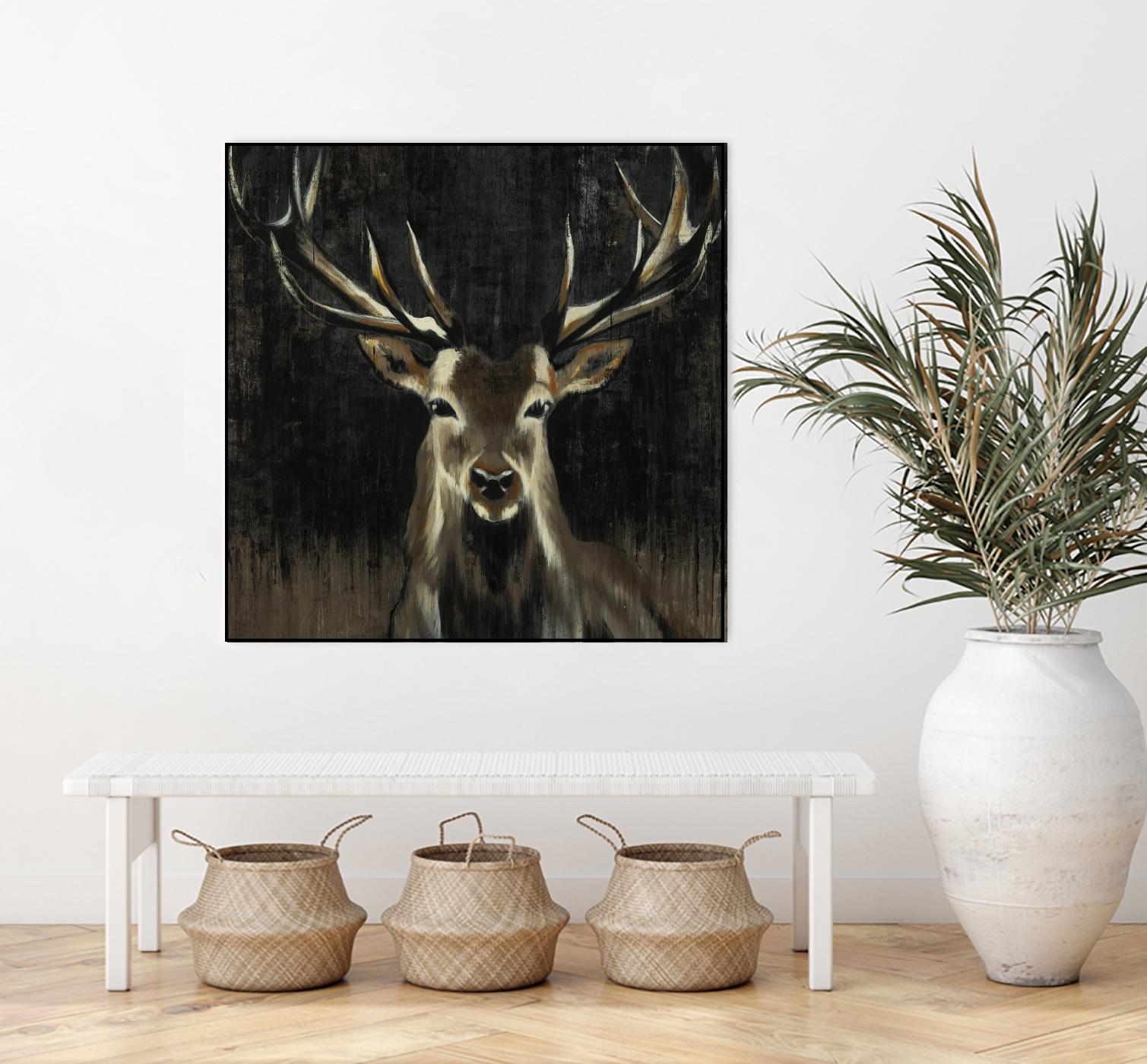 Young Buck by Liz Jardine on GIANT ART - black animals