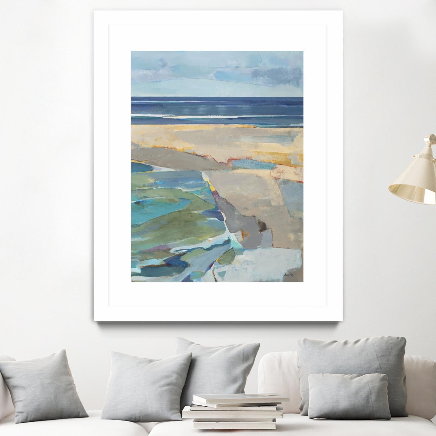 Breakwater V2 by Scott Brems on GIANT ART - blues coastal