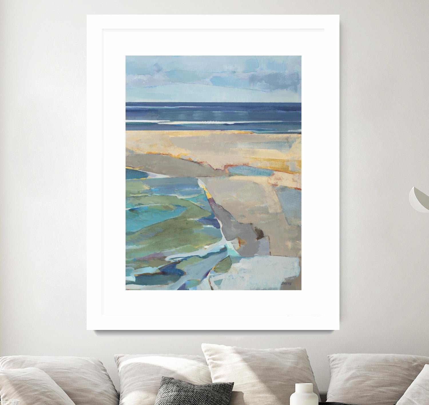 Breakwater V2 by Scott Brems on GIANT ART - blues coastal