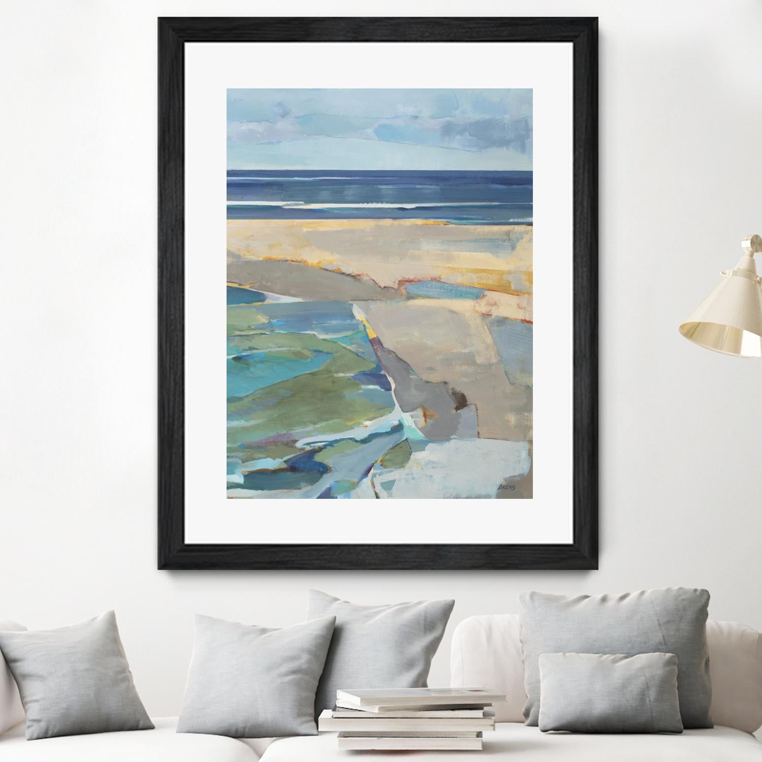 Breakwater V2 by Scott Brems on GIANT ART - blues coastal