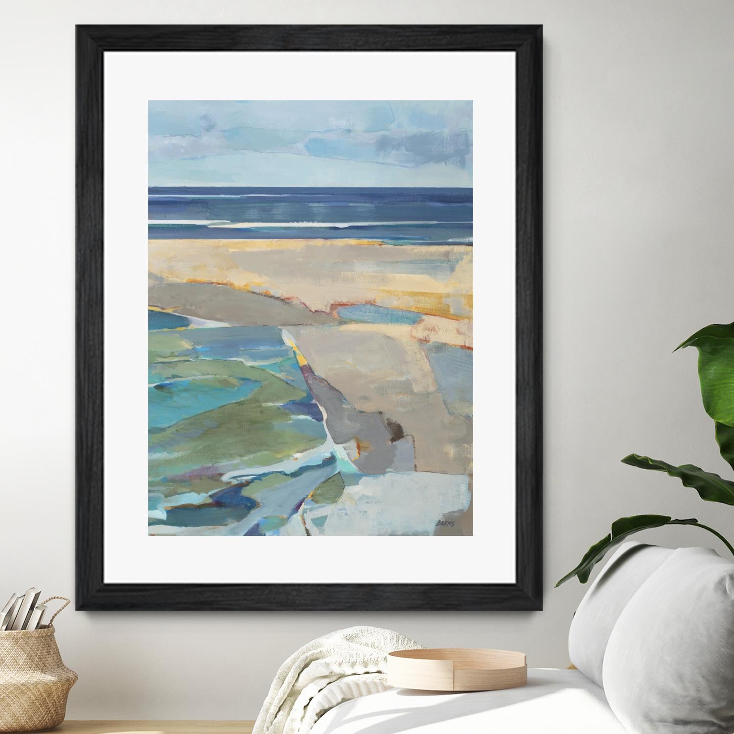 Breakwater V2 by Scott Brems on GIANT ART - blues coastal