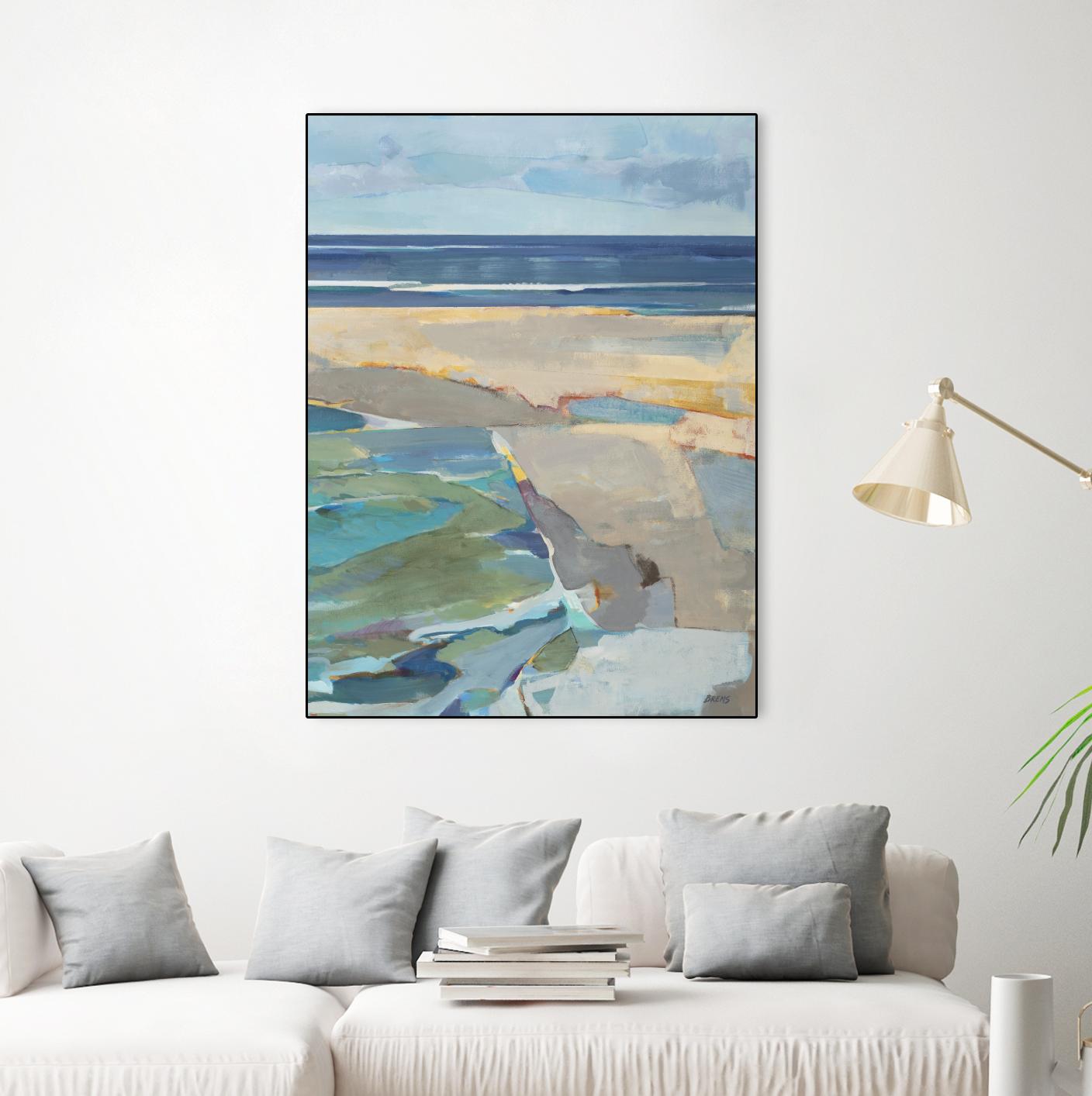 Breakwater V2 by Scott Brems on GIANT ART - blues coastal