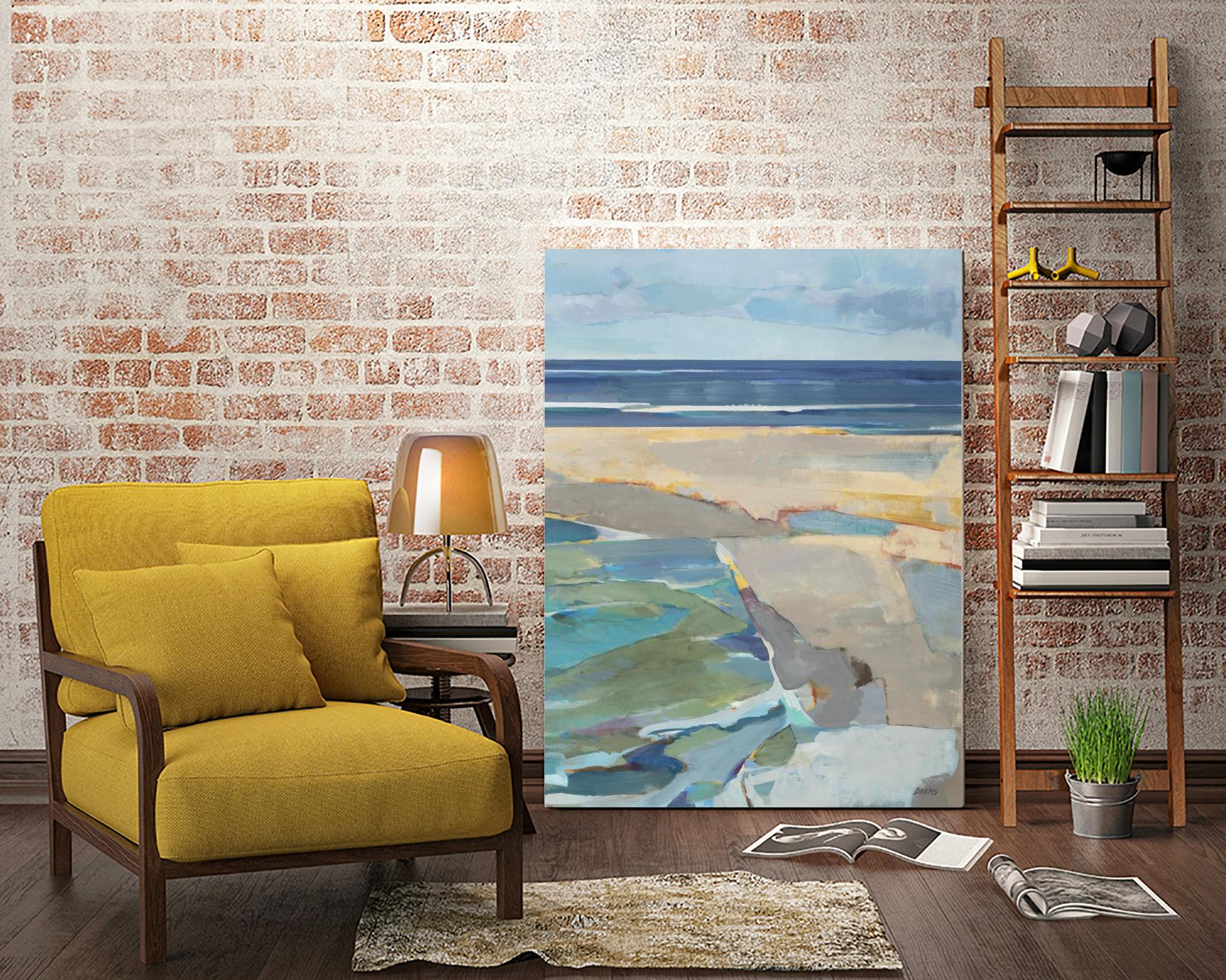 Breakwater V2 by Scott Brems on GIANT ART - blues coastal