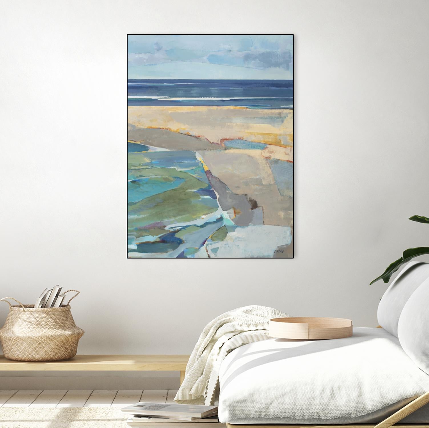 Breakwater V2 by Scott Brems on GIANT ART - blues coastal