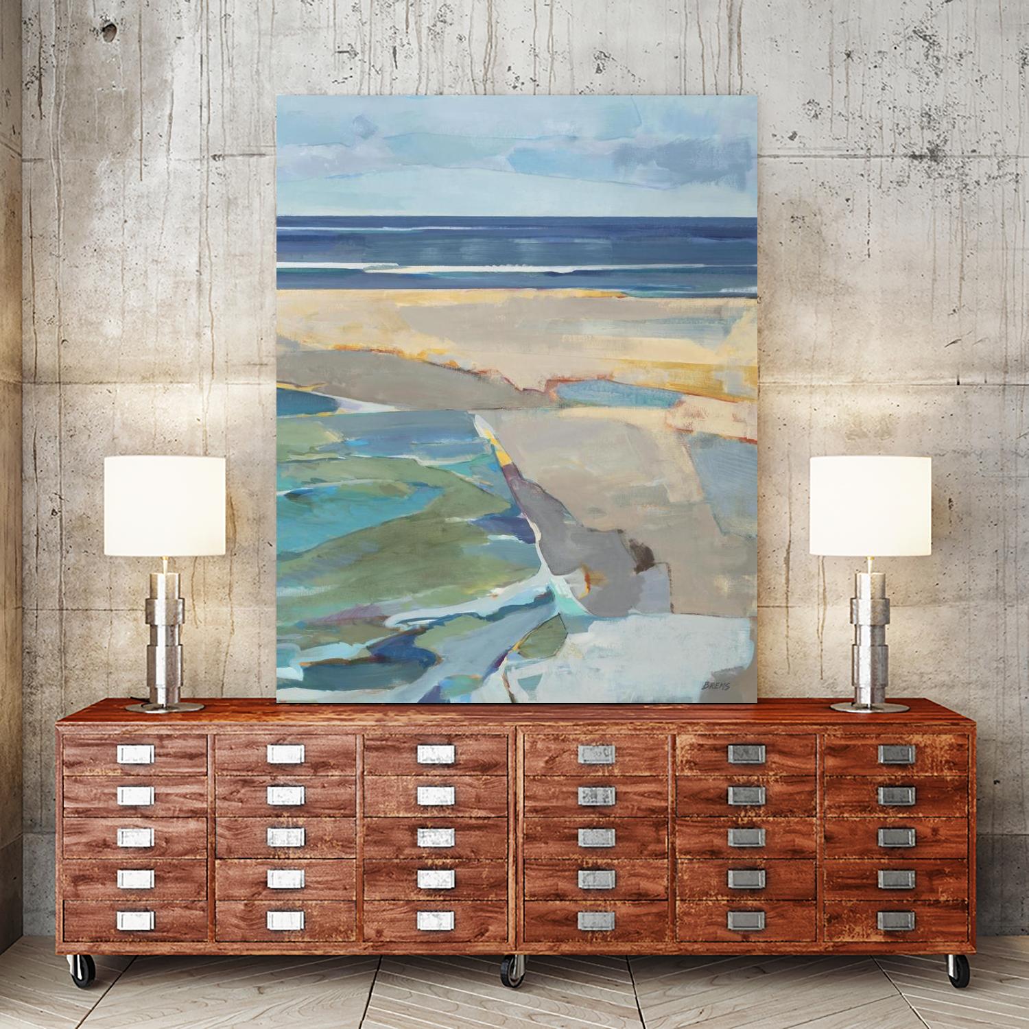 Breakwater V2 by Scott Brems on GIANT ART - blues coastal