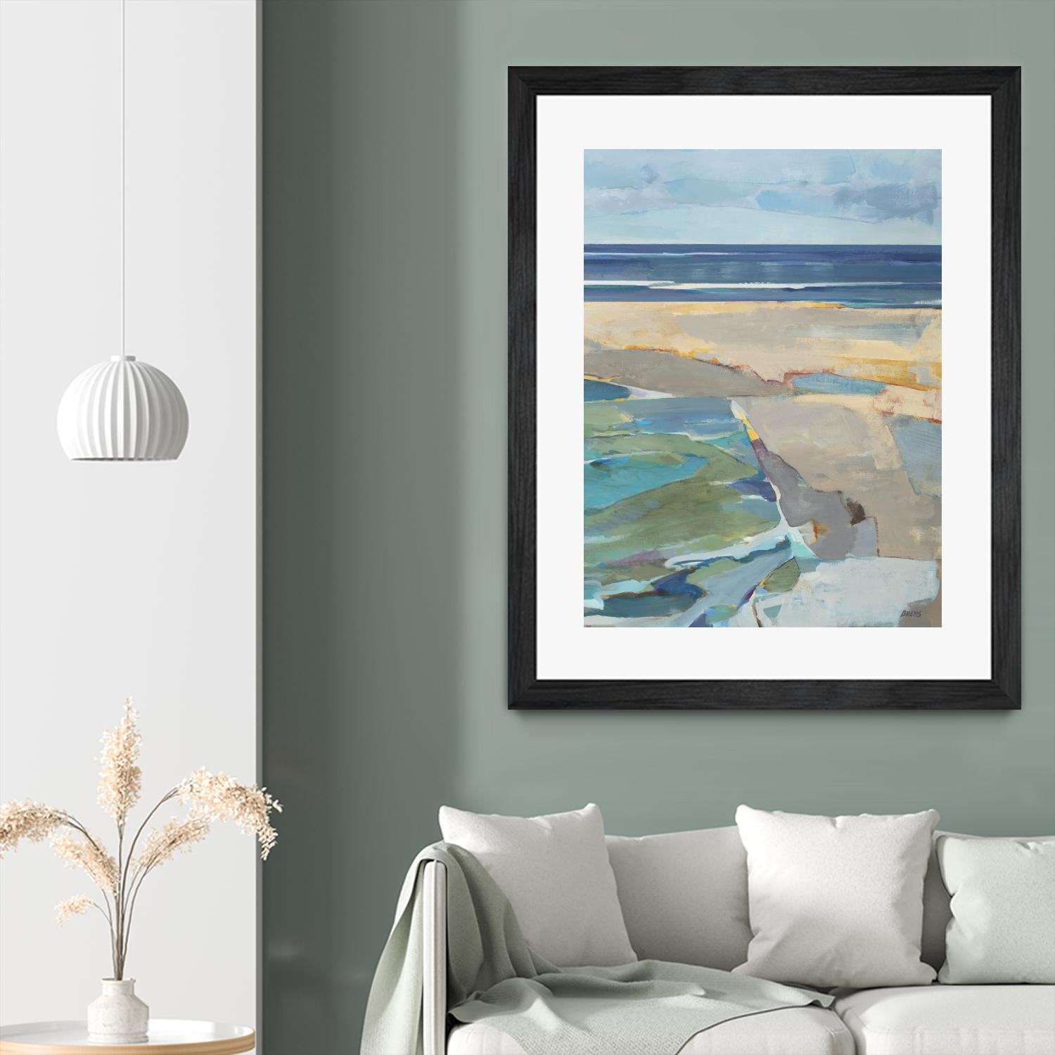 Breakwater V2 by Scott Brems on GIANT ART - blues coastal