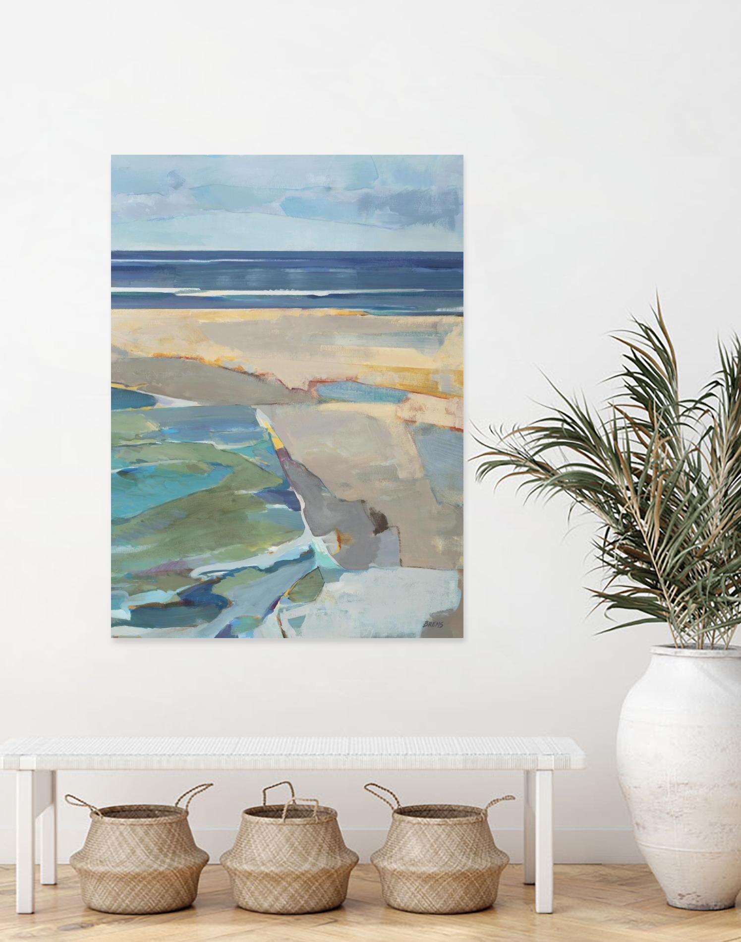 Breakwater V2 by Scott Brems on GIANT ART - blues coastal