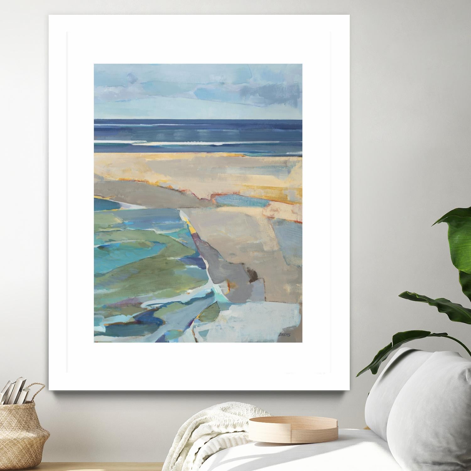 Breakwater V2 by Scott Brems on GIANT ART - blues coastal