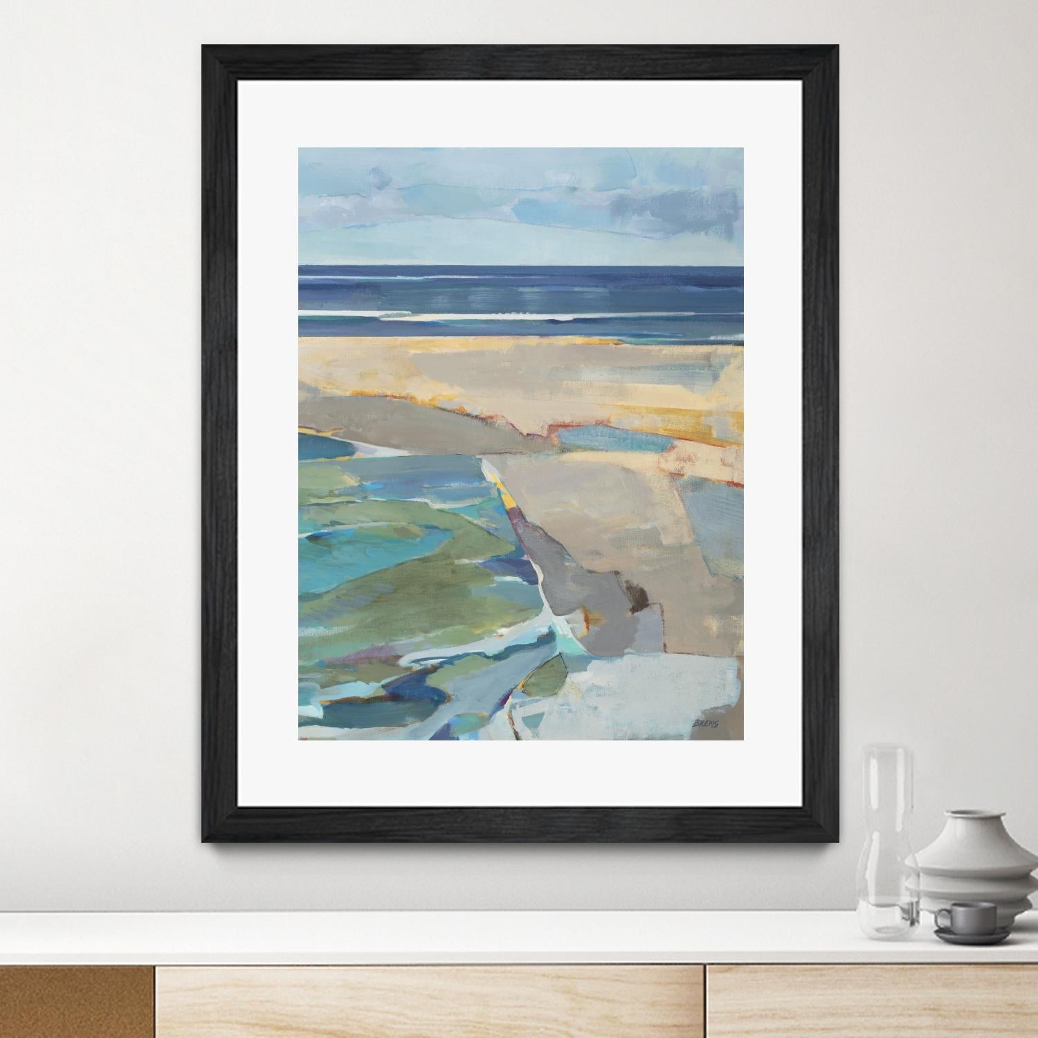 Breakwater V2 by Scott Brems on GIANT ART - blues coastal