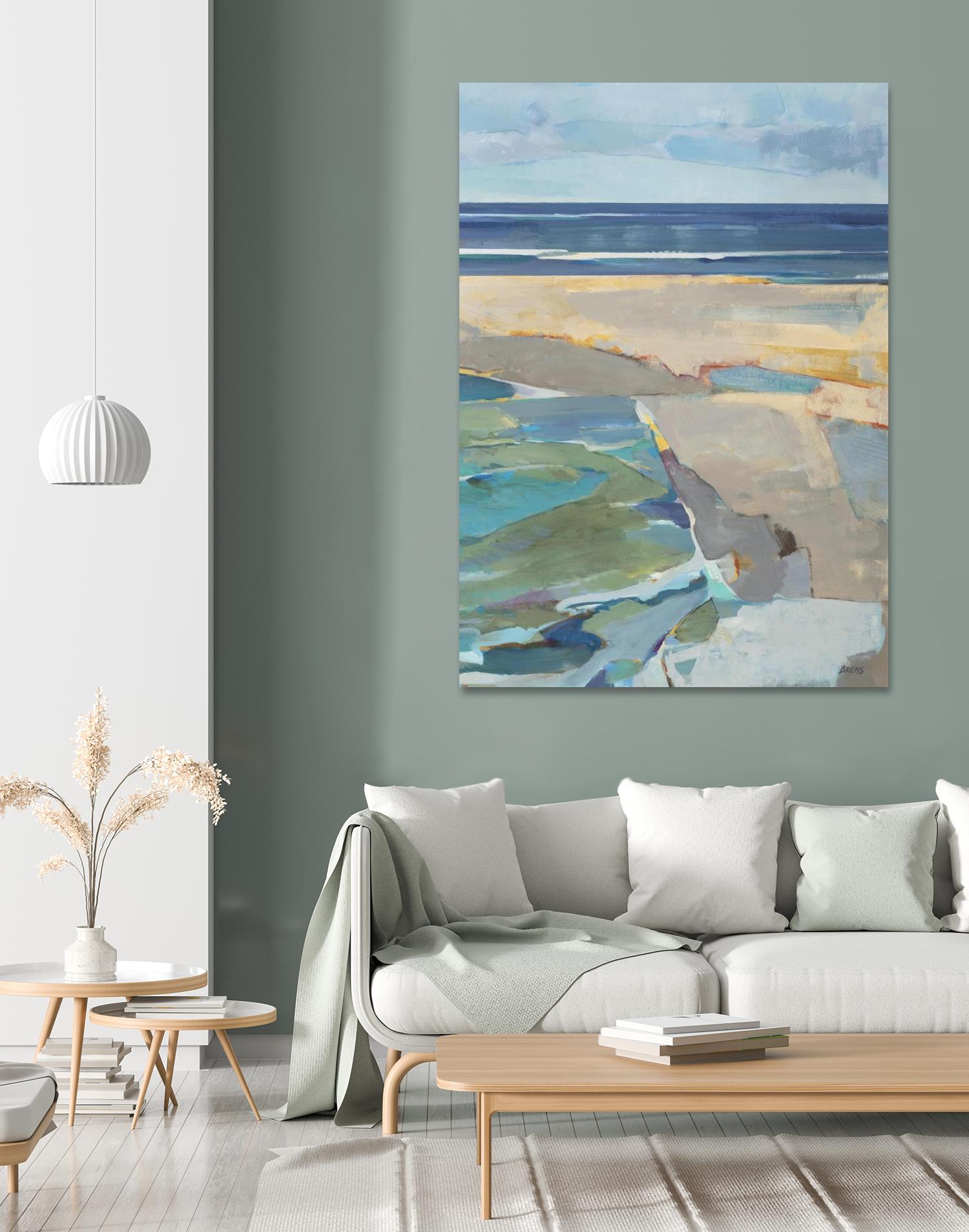 Breakwater V2 by Scott Brems on GIANT ART - blues coastal