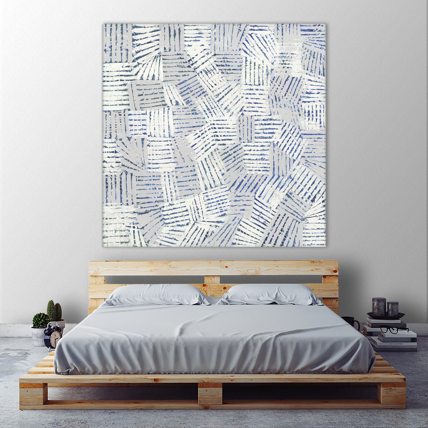 Thrive by John Burrows on GIANT ART - blue geometric shapes shapes